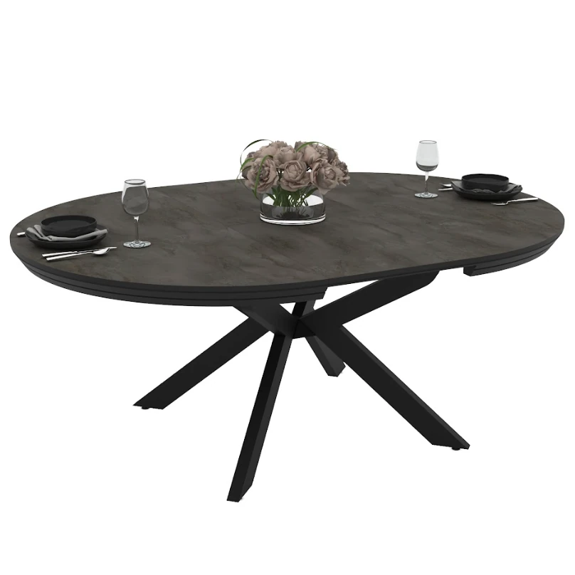 Masa Madrid Meli İrony Mat 135-180*135*77cm