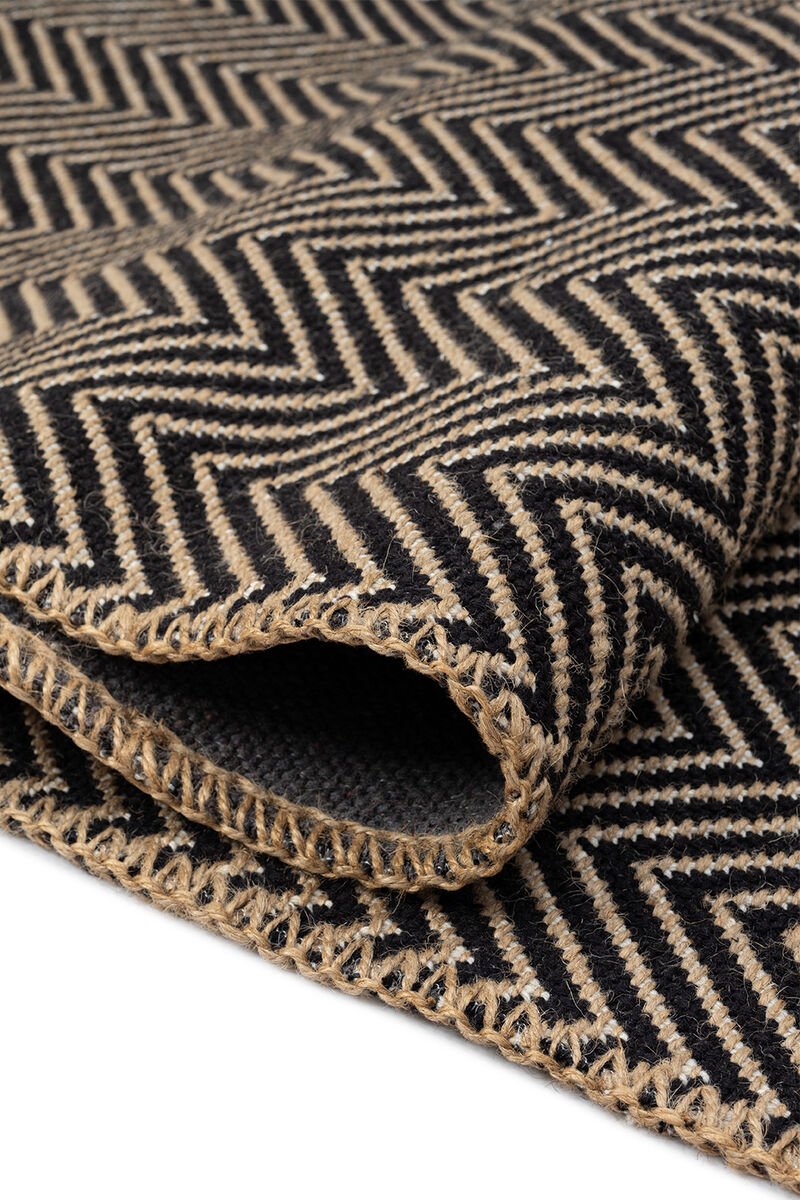 Friolero Jüt Halı Siyah Krem 160x230