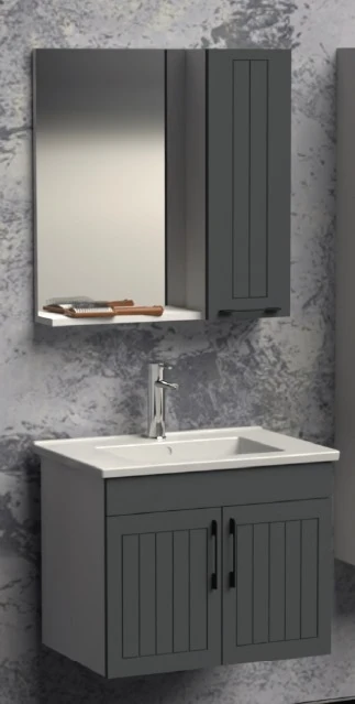 Banyo Dolabı Maya Alt Modül Antrasit 65 cm