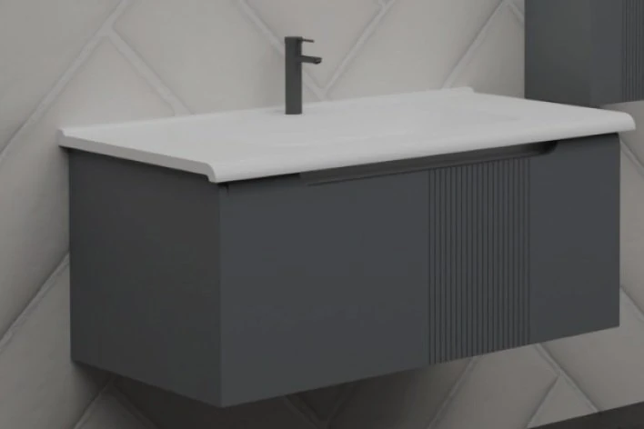 Banyo Dolabı Hermes Alt Modül Antrasit 65cm