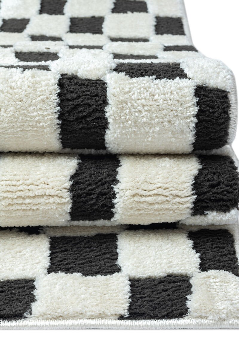 Jung Halı Krem Dama Desen 80x150