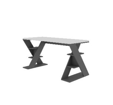 Çalışma Masası Papıllon Beyaz-Antrasit 137*75*60cm