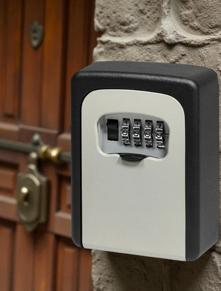 Anahtar Kasası Şifreli Siyah Gri 12,2x8,7x4cm