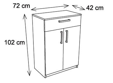 Ayakkabılık 70*100*42 cm Gabon Ceviz