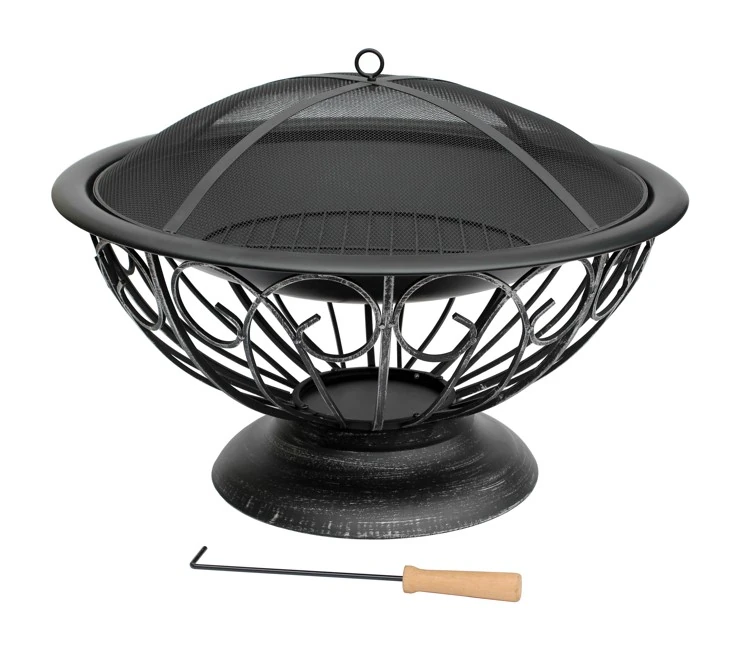 Ateş Çanağı Siyah Tel Kapaklı 50cm