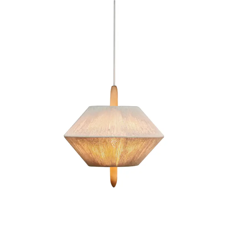 Chandelier Bohemian Pendant Lamp Single Wooden Natural Ø30cm