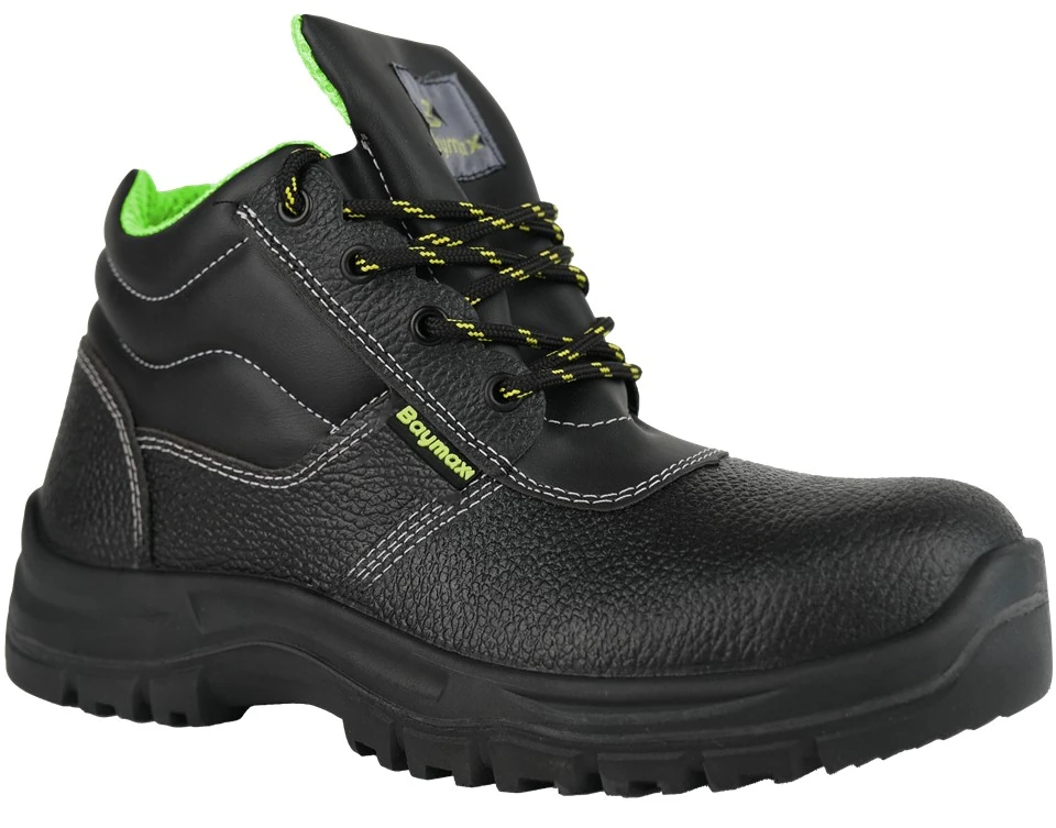 Baymax Silver S-03 Deri Yarım Bot İş Güvenlik Ayakkabısı Siyah S2 43 Numara