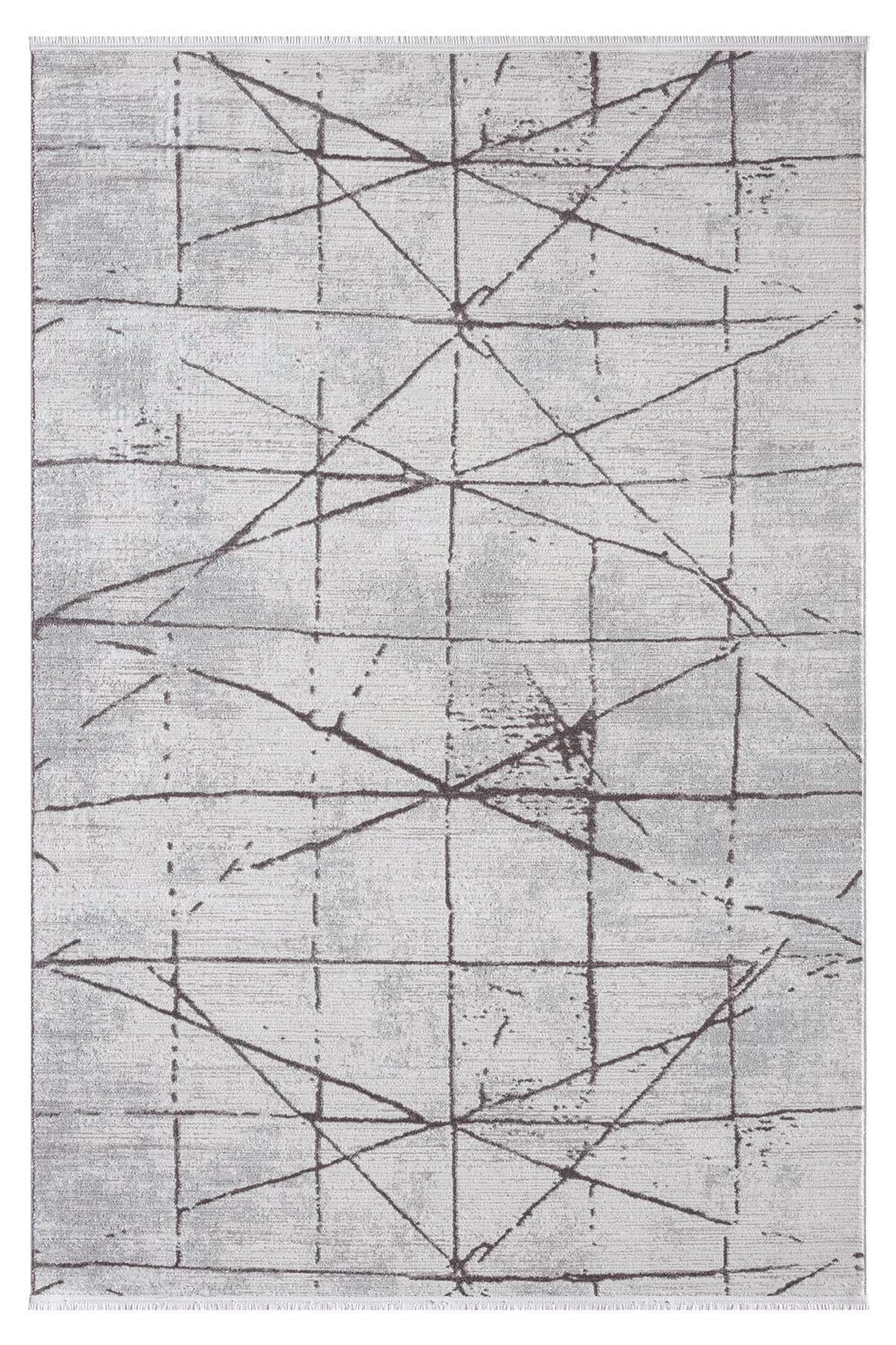 Parla Dokuma Halı Çizgili Gri 80x150