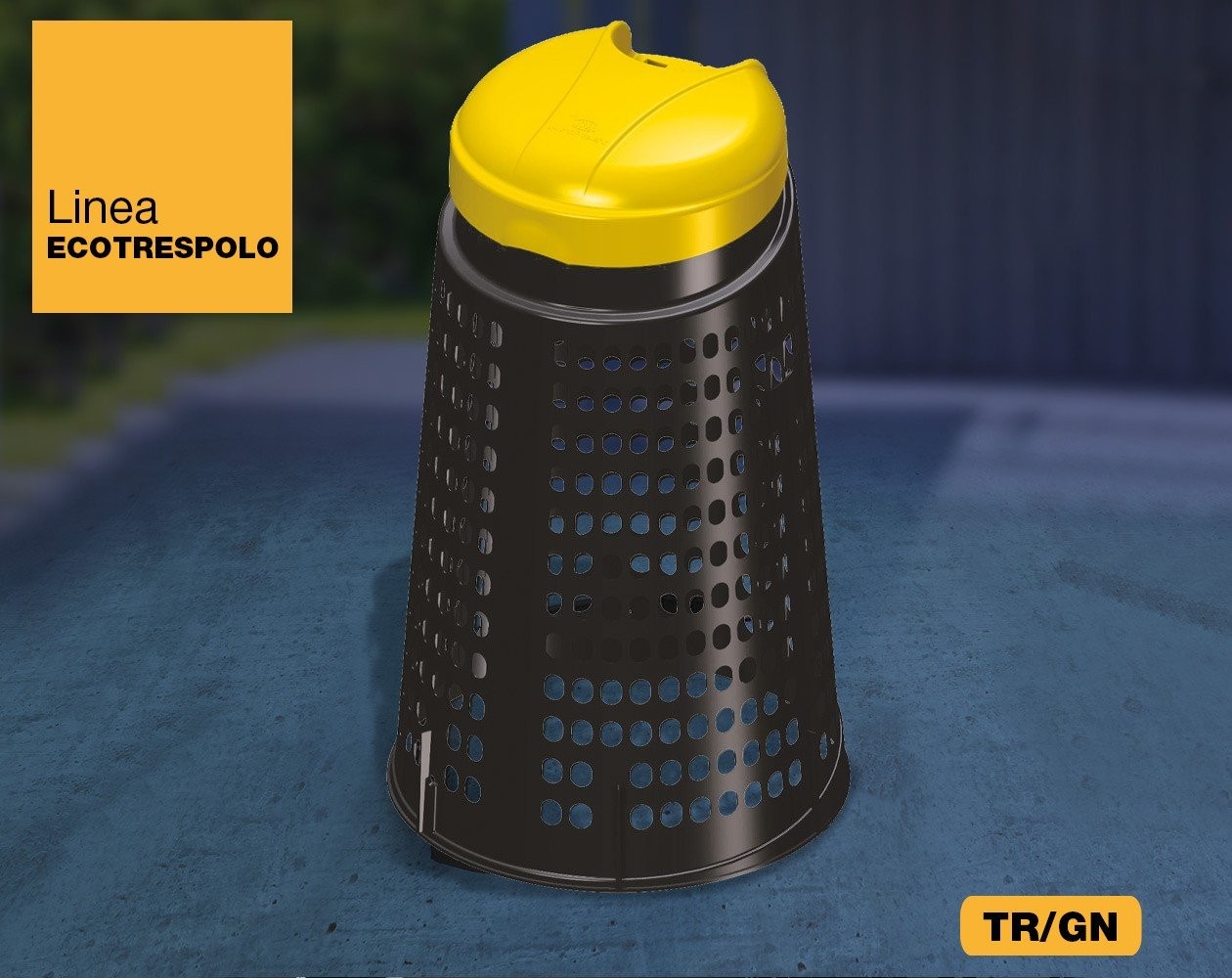 Eco Bin Çöp Kovası Pls. Siyah-Sarı 110Lt