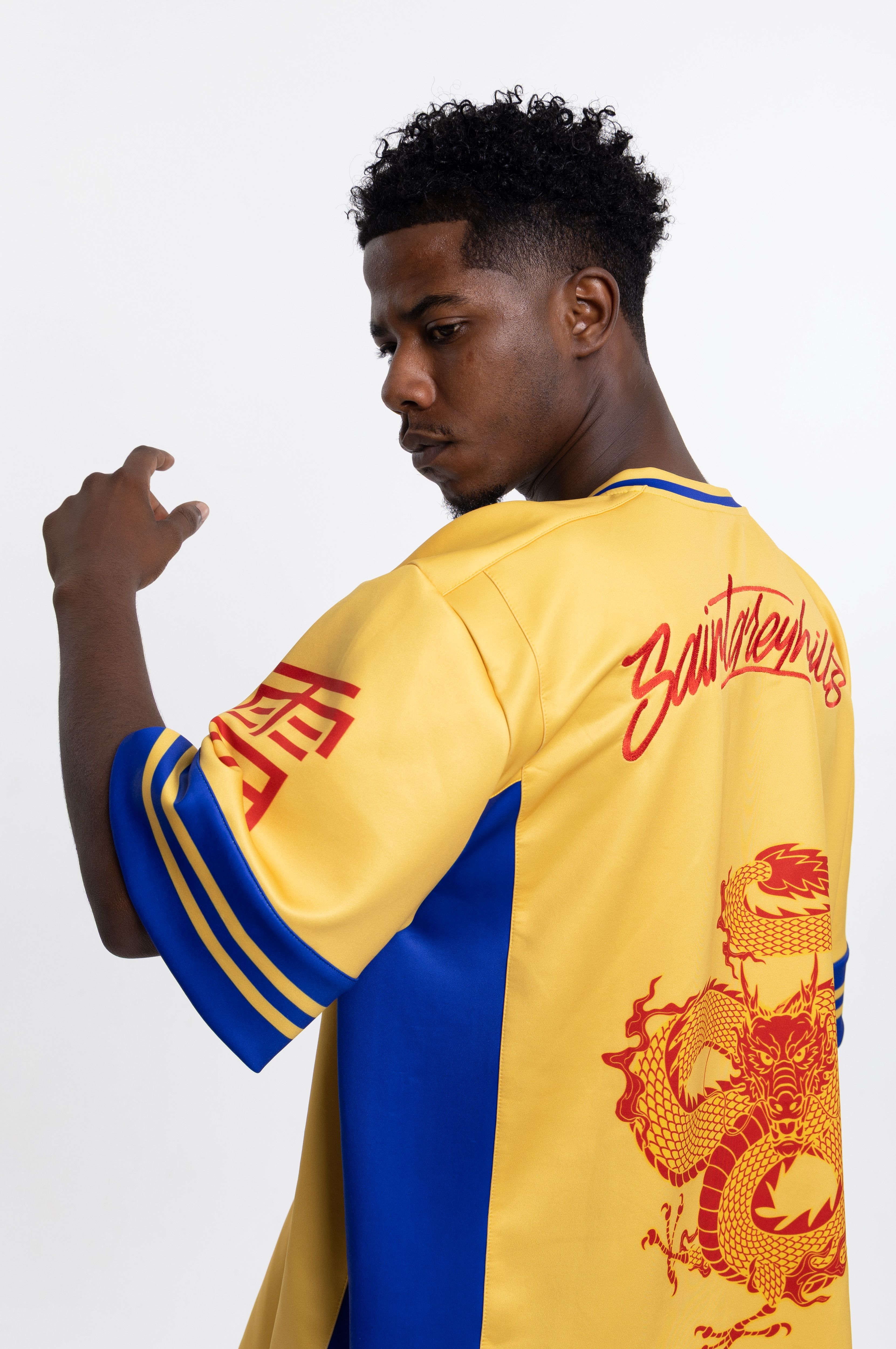 HANZO OVERSIZE JERSEY — Japon Nakış Street & Ski Style Erkek (Scuba Kumaş)