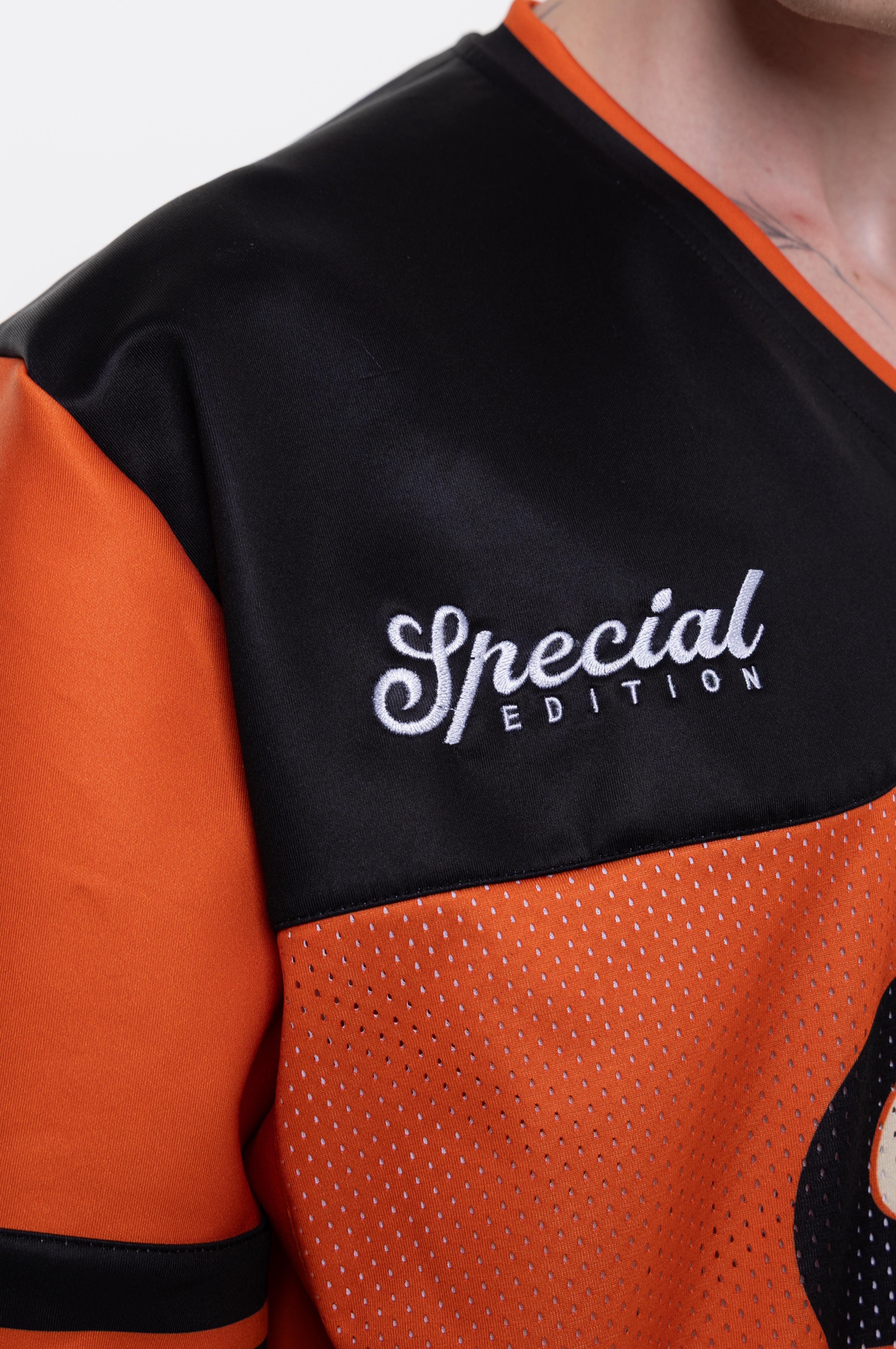 ICE OVERSIZE JERSEY — Turuncu Siyah Street & Ski Style Erkek (Scuba & File Kumaş)