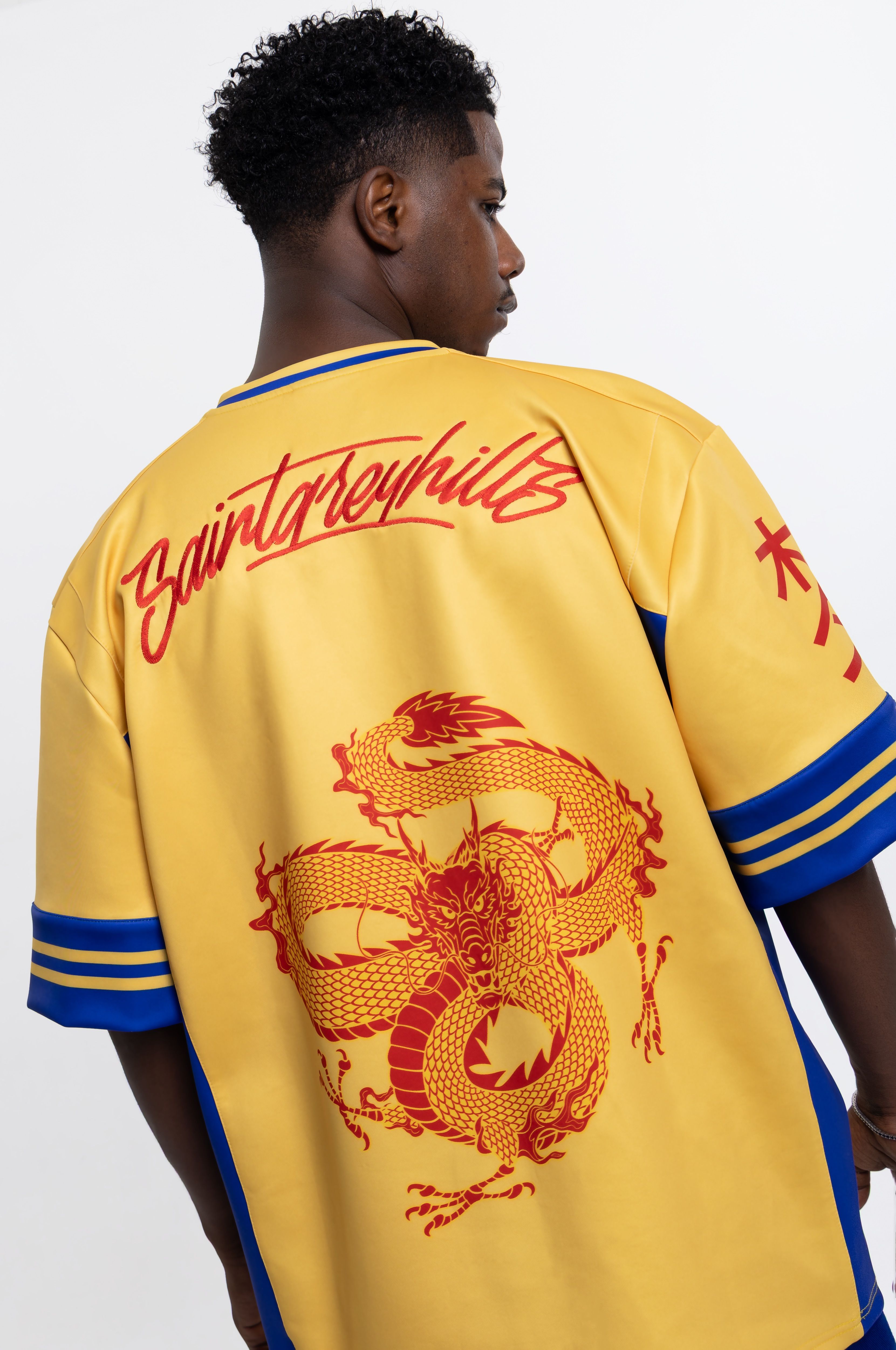 HANZO OVERSIZE JERSEY — Japon Nakış Street & Ski Style Erkek (Scuba Kumaş)