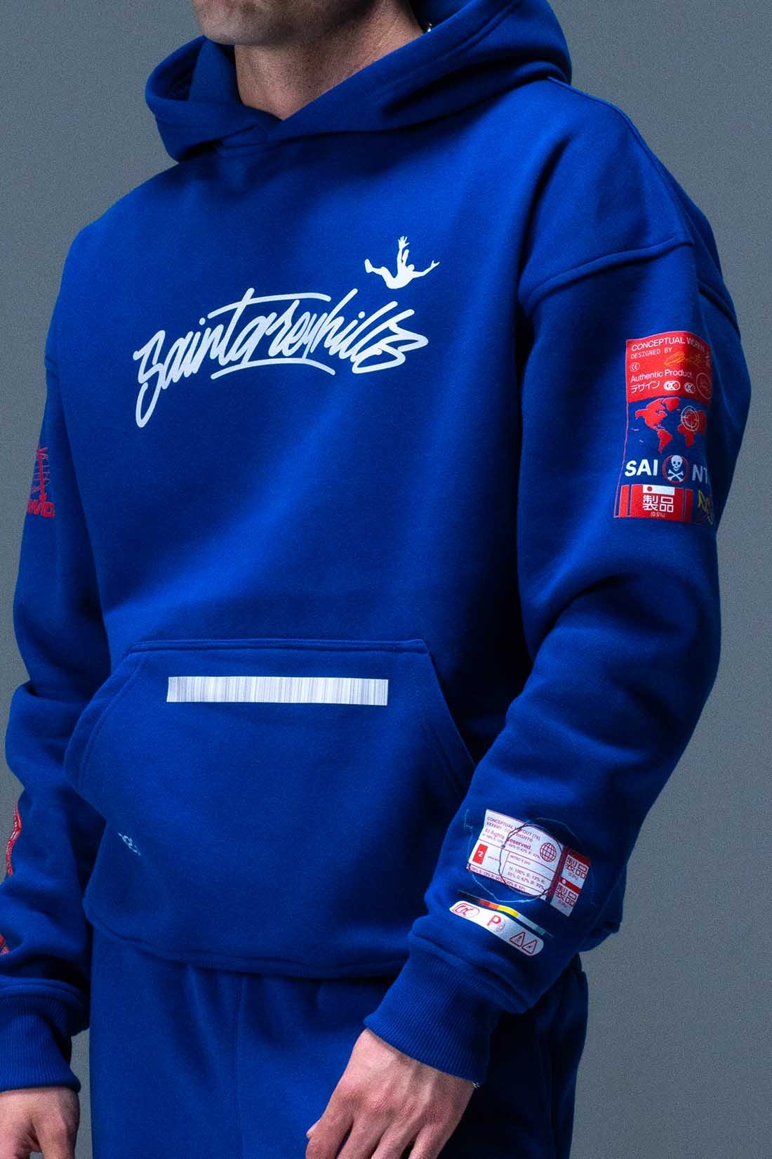 CLIMAX LACİVERT OVERSIZE HOODIE | Graphic Street Style Erkek (%100 Pamuk)