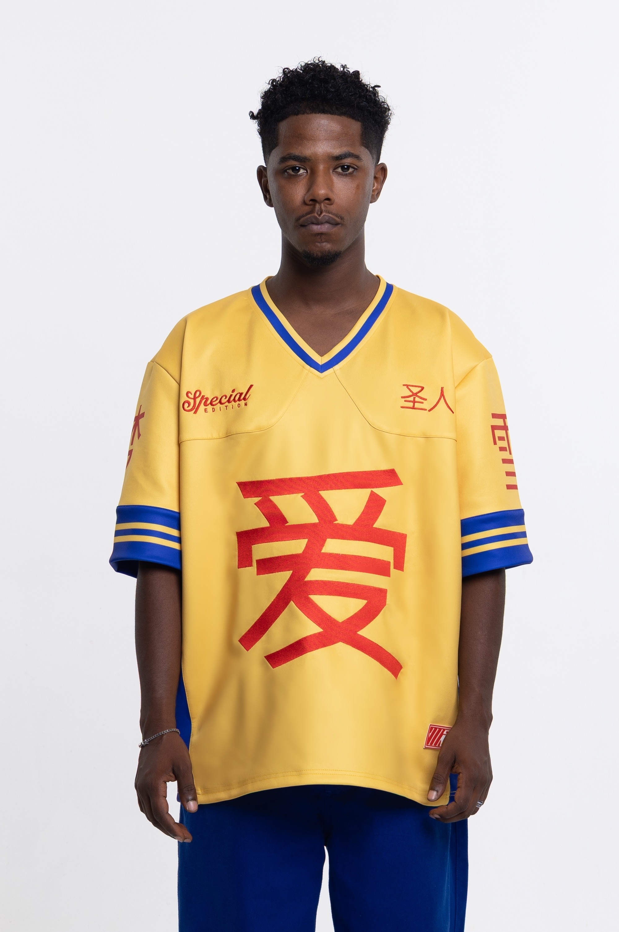 HANZO OVERSIZE JERSEY — Japon Nakış Street & Ski Style Erkek (Scuba Kumaş)