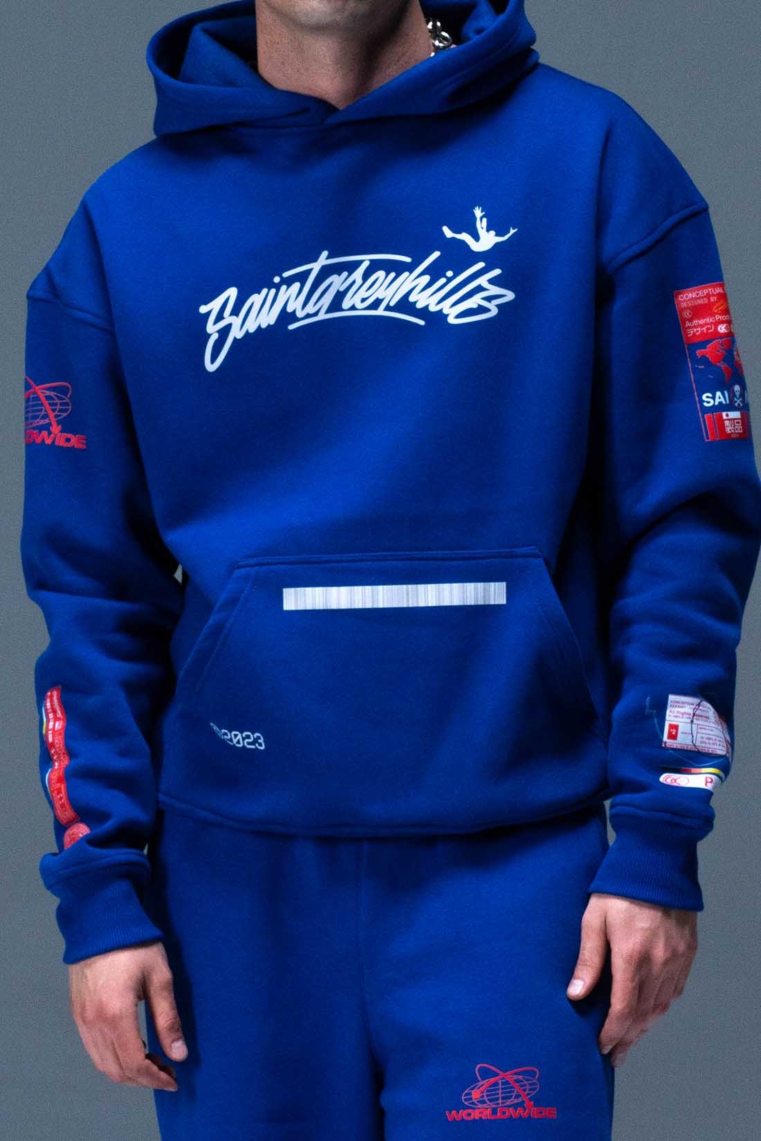 CLIMAX LACİVERT OVERSIZE HOODIE | Graphic Street Style Erkek (%100 Pamuk)