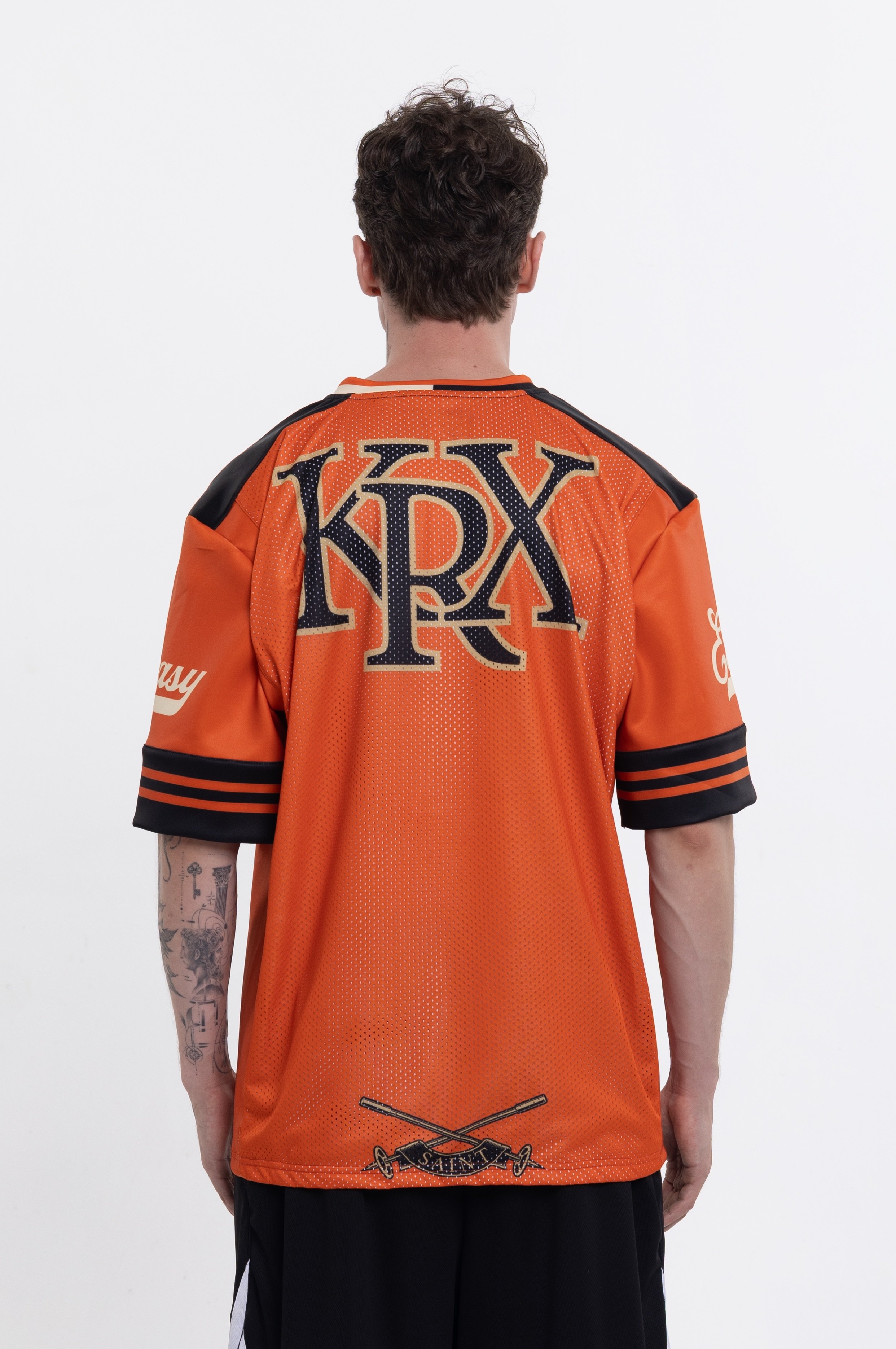 ICE OVERSIZE JERSEY — Turuncu Siyah Street & Ski Style Erkek (Scuba & File Kumaş)