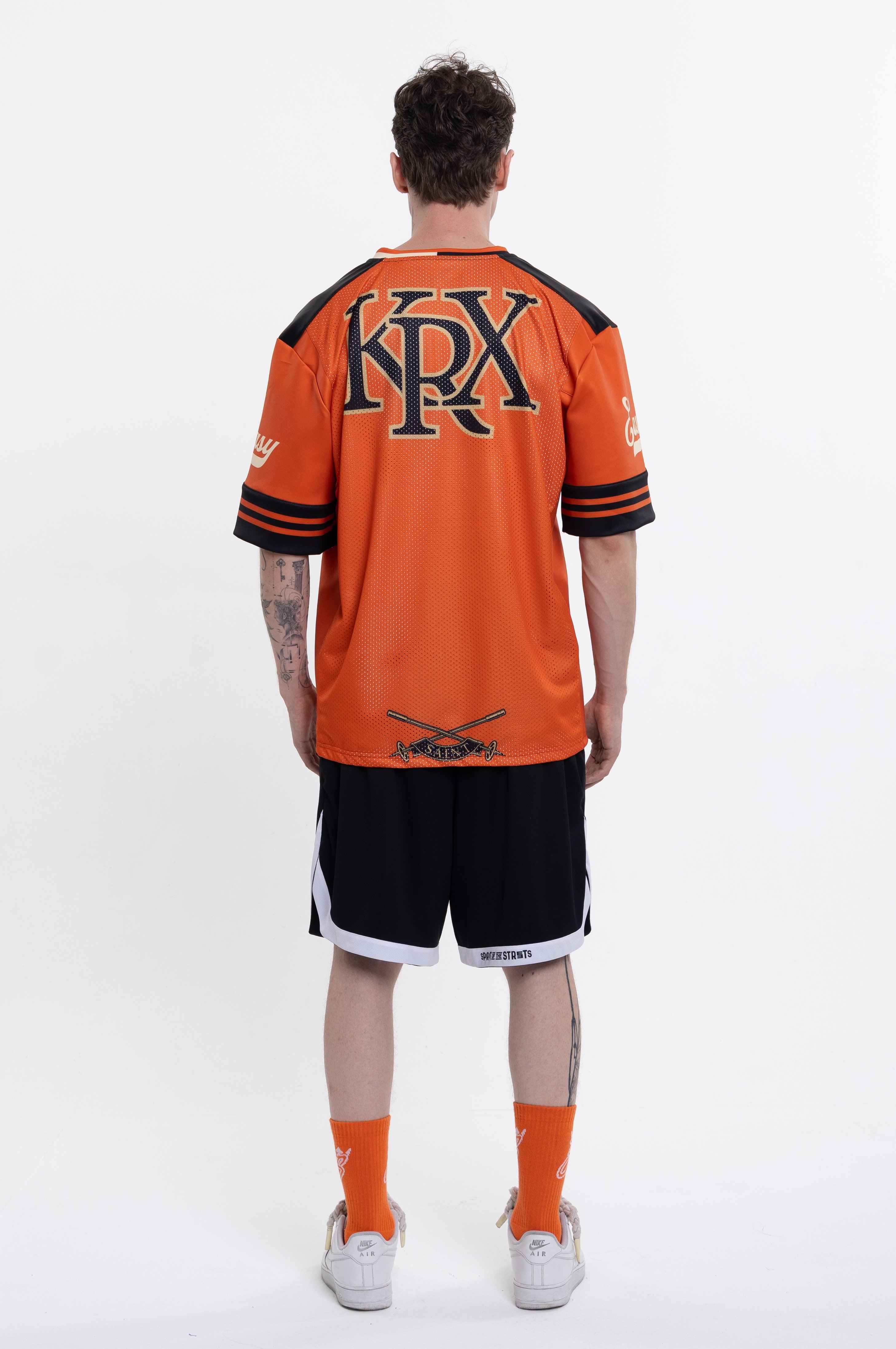 ICE OVERSIZE JERSEY — Turuncu Siyah Street & Ski Style Erkek (Scuba & File Kumaş)