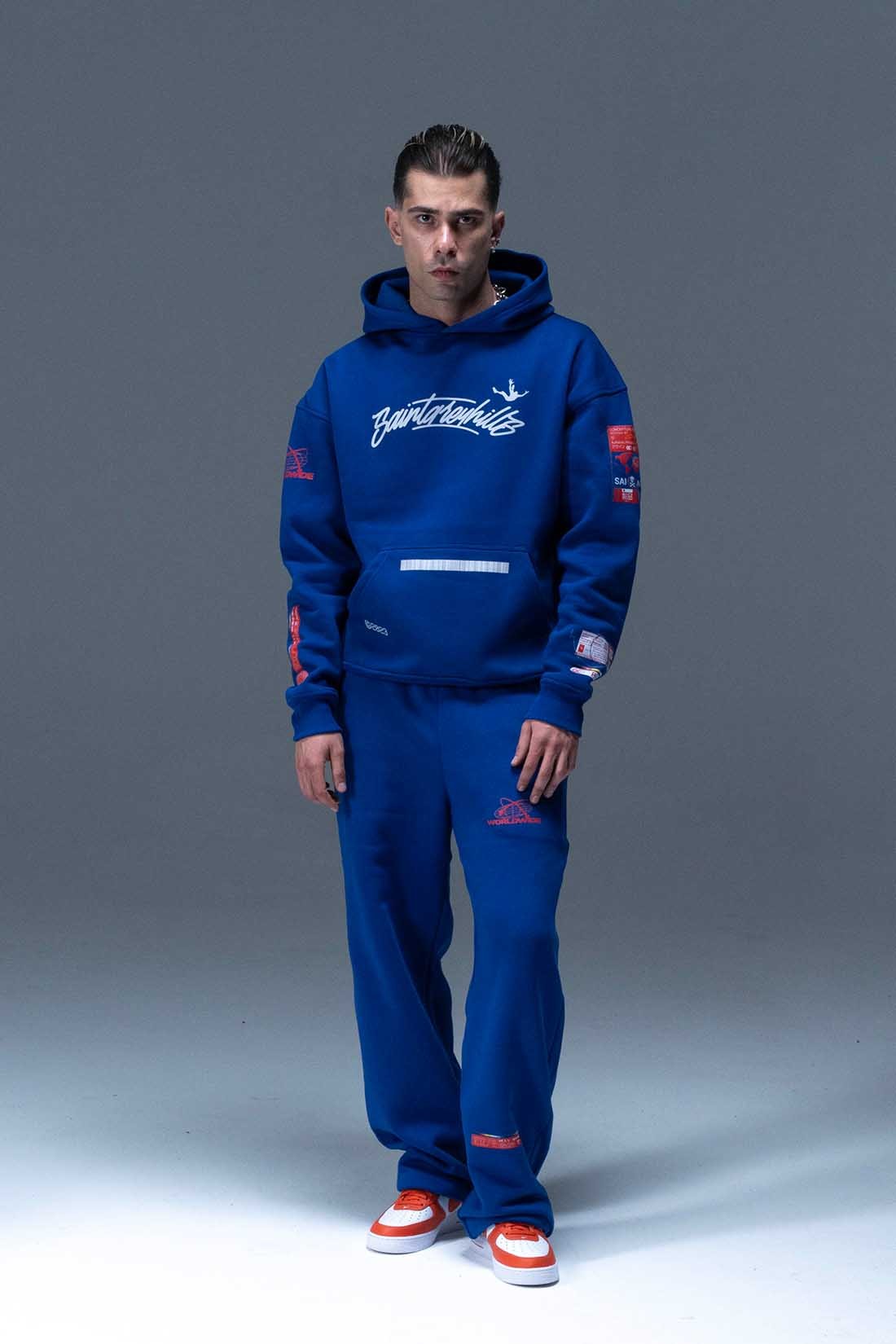 CLIMAX LACİVERT OVERSIZE HOODIE | Graphic Street Style Erkek (%100 Pamuk)