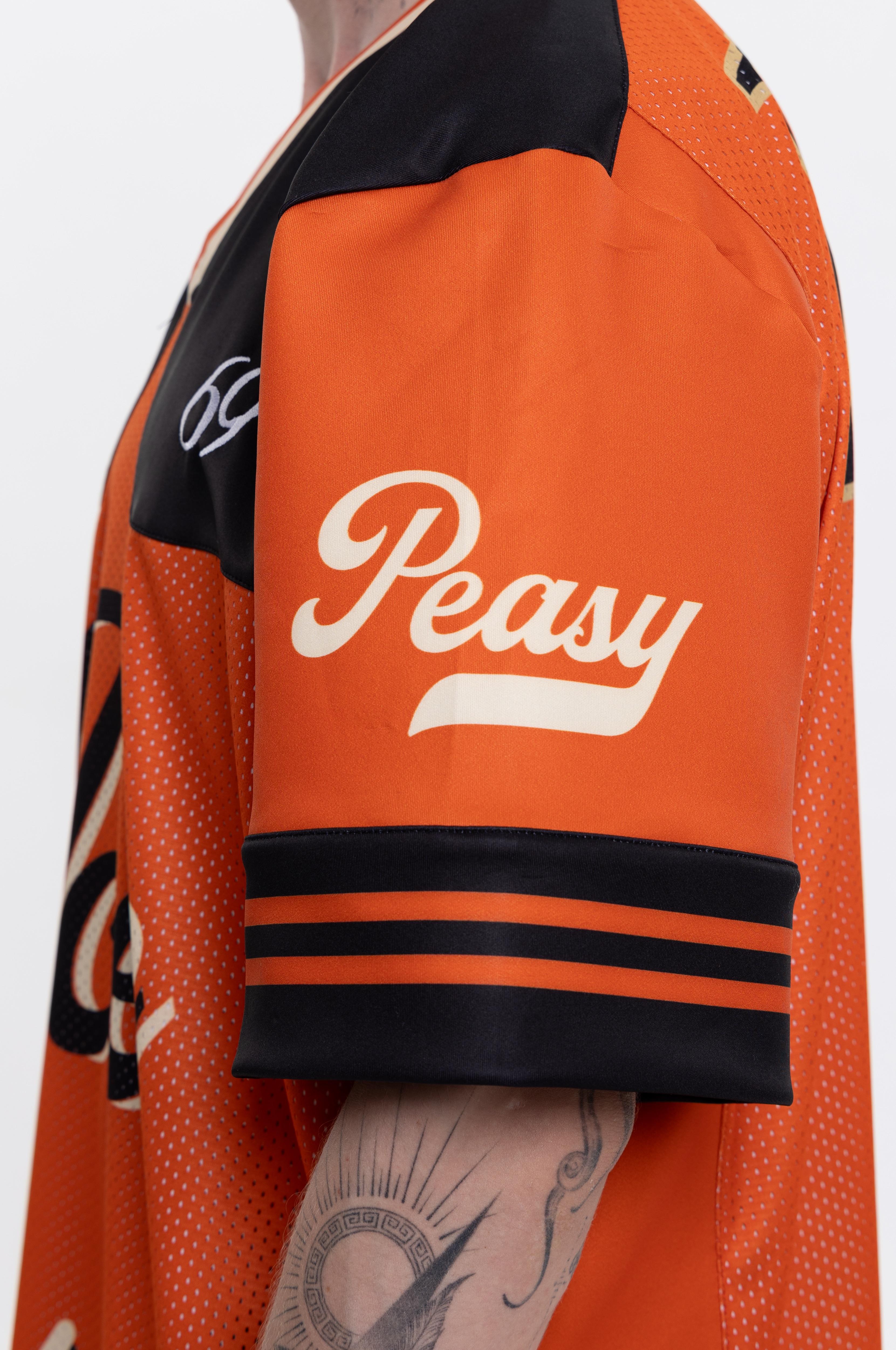 ICE OVERSIZE JERSEY — Turuncu Siyah Street & Ski Style Erkek (Scuba & File Kumaş)
