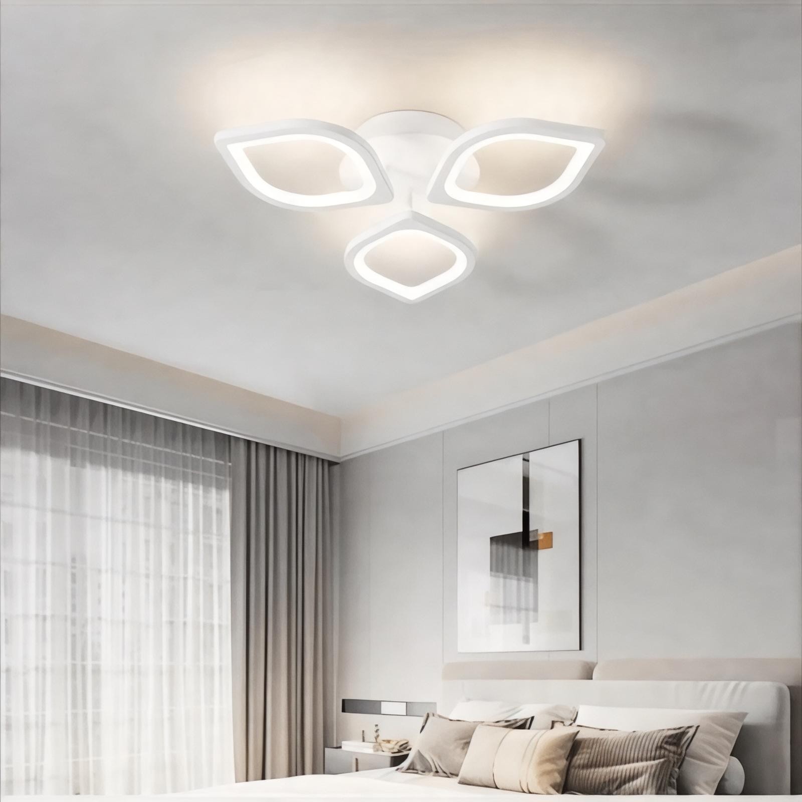 MS53005-3 Beyaz Plafonyer Lüks Modern 3'LÜ Günışığı Ledli Avize