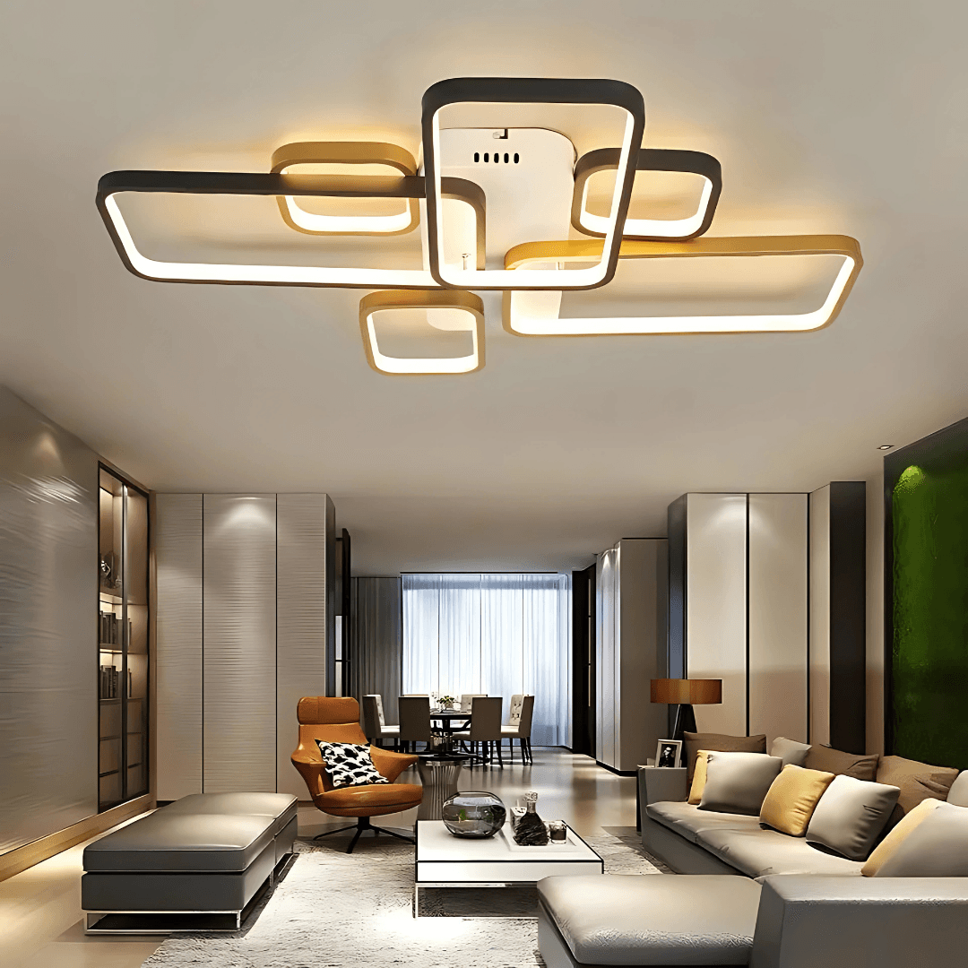 Napoli Mimari Tasarım 3 Renk Ledli  Plafonyer Modern Ledli Avize Led Avize