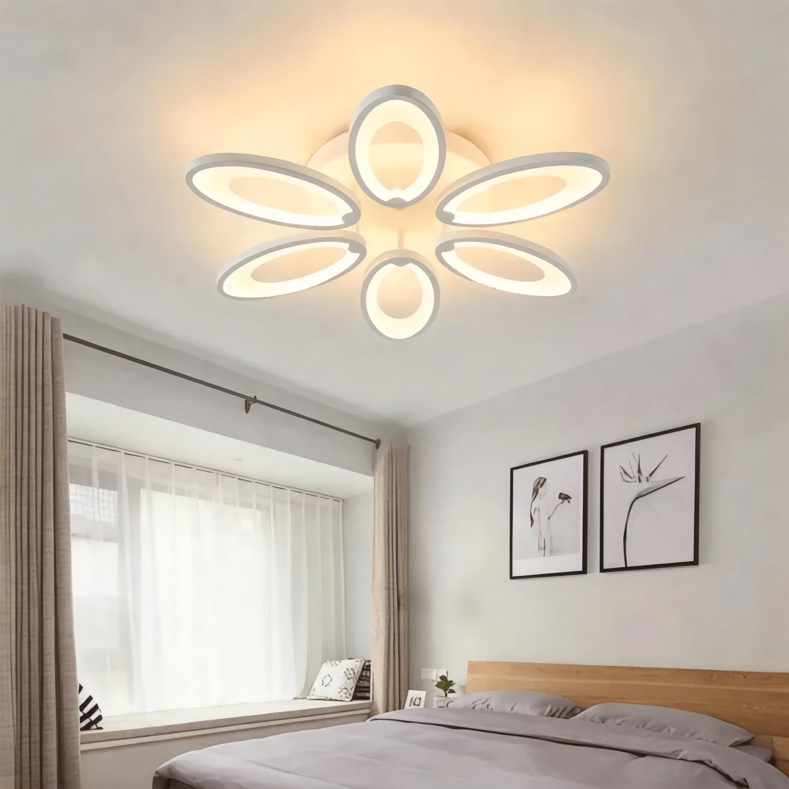 MS31005-6 Beyaz Plafonyer Lüks Modern 6'LI Günışığı Ledli Avize