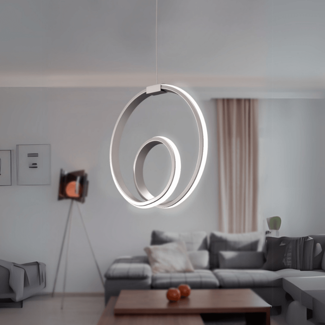Orcen Gri Modern Ultra Power Beyaz Ledli Avize