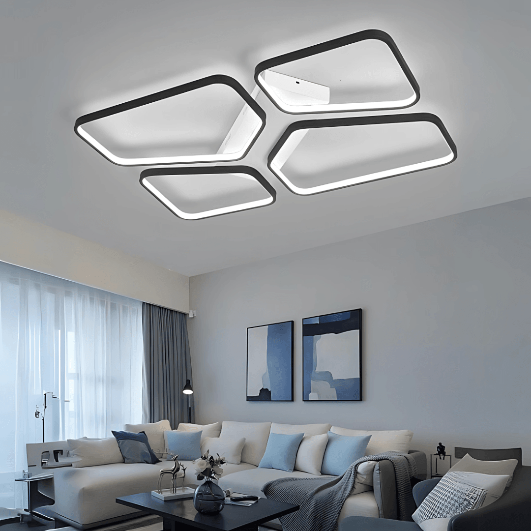 Pamira Modern 3 Renk Ledli Mimari Tasarım Plafonyer Ledli Avize Led Avize 