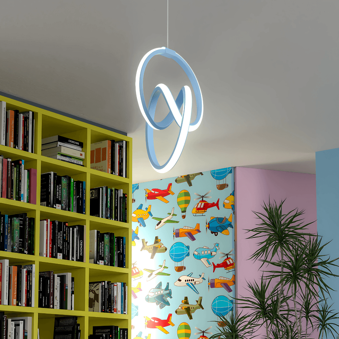 Trend Mavi Modern Ultra Süper Beyaz Ledli Avize Çocuk Odası Avizesi