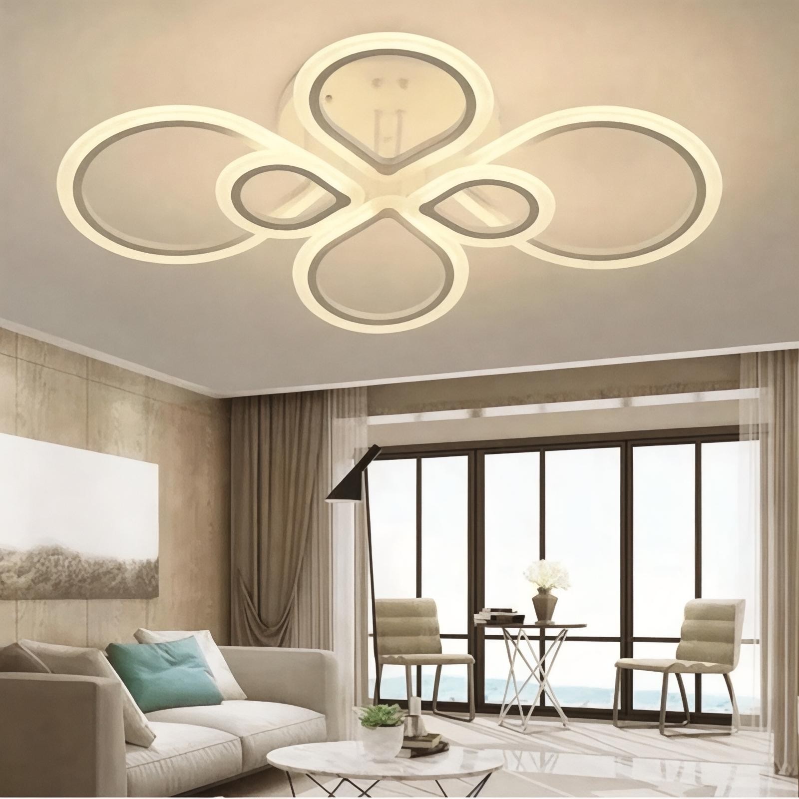 MS54005-6 Beyaz Plafonyer Lüks Modern 6'LI Günışığı Ledli Avize