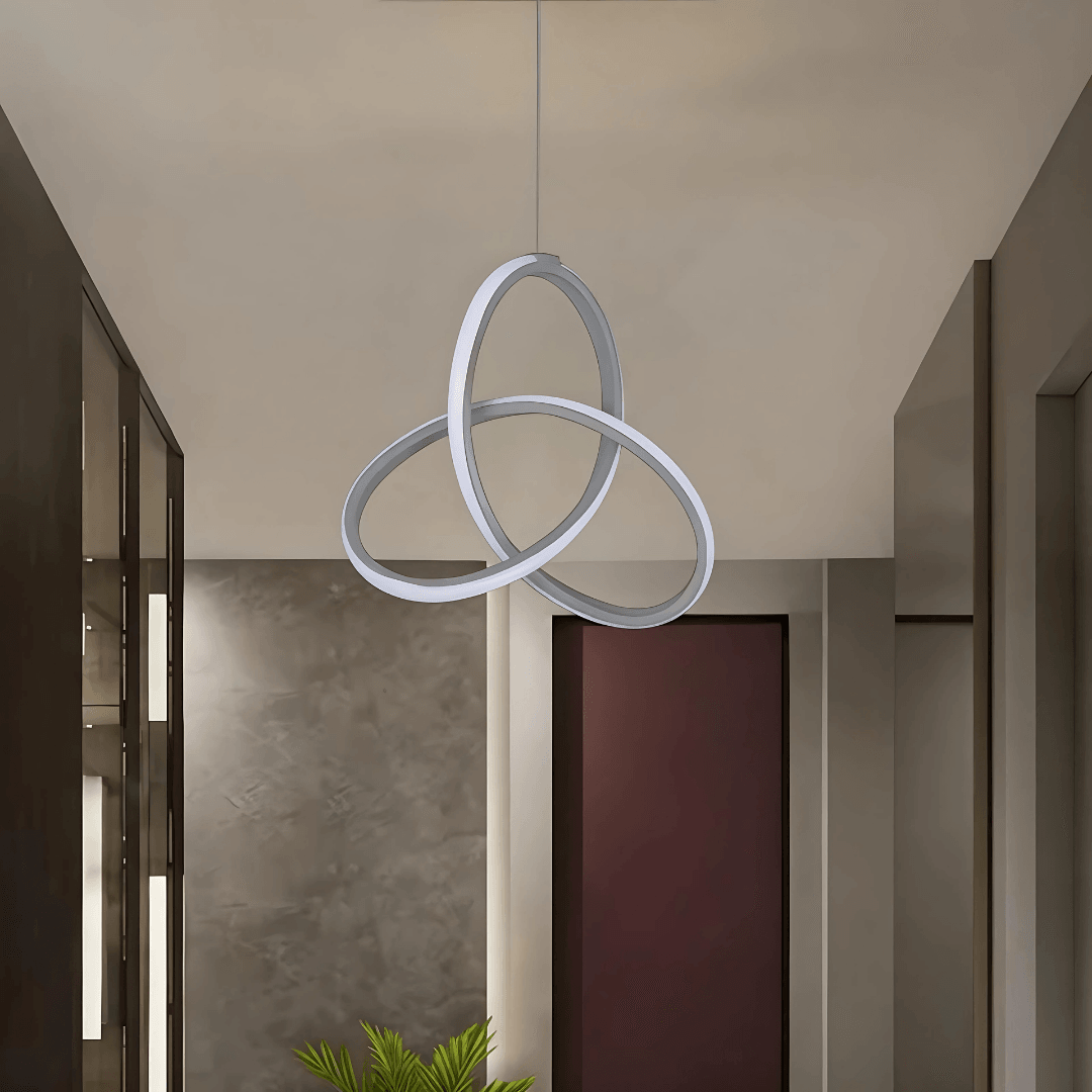 Asya Soft Gri Modern Ultra Beyaz Ledli Sarkık Ledli Avize Led Avize