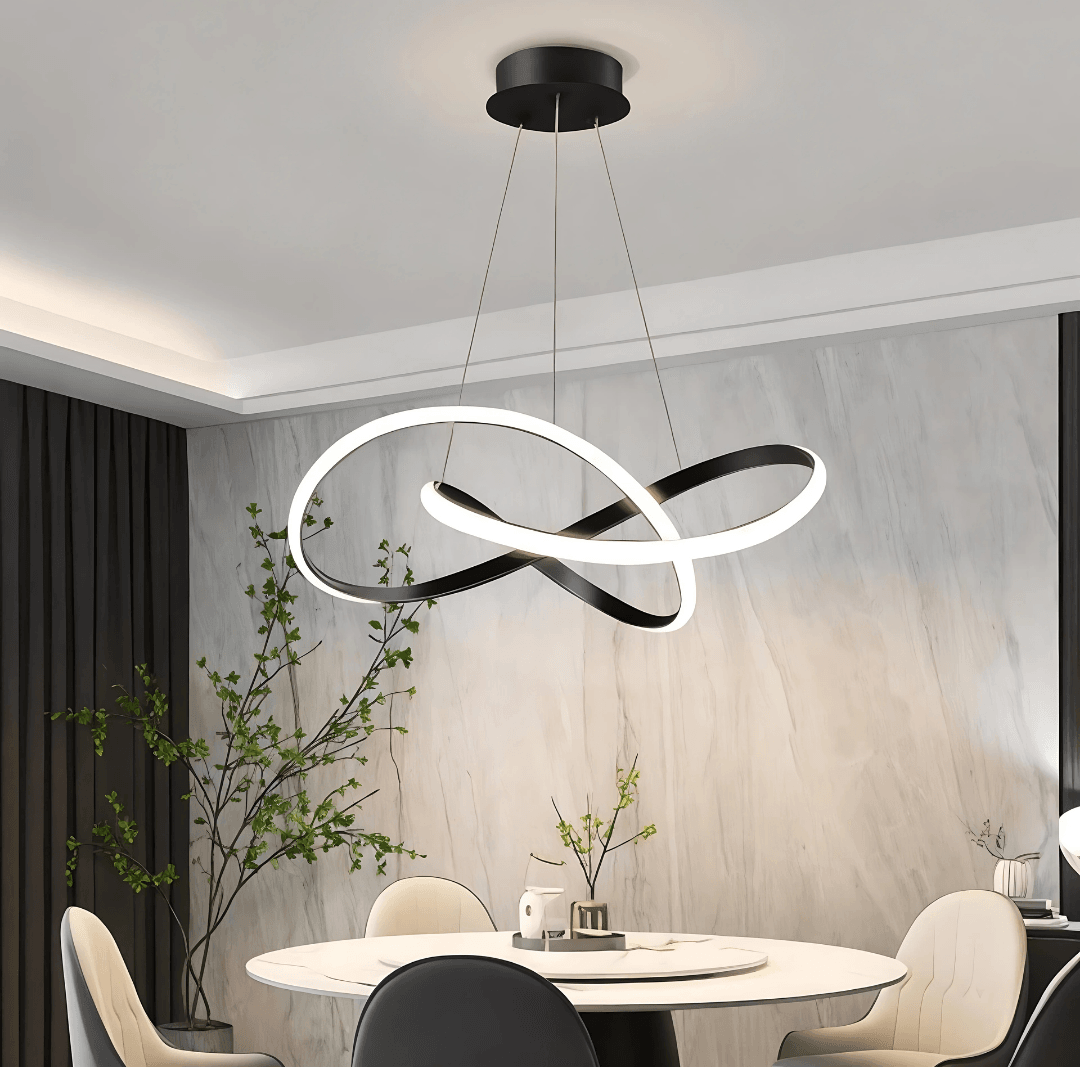 Venedik Siyah Ultra Power Beyaz Ledli Avize Sarkık Modern Led Avize