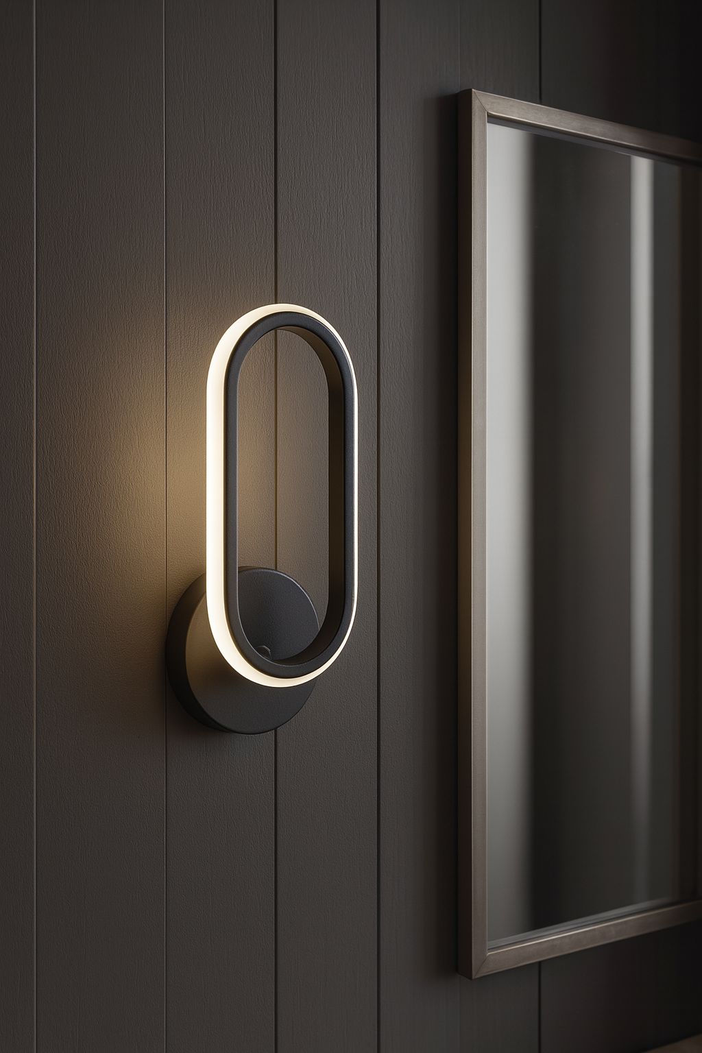 Hermes Siyah Mimari Tasarım Dekoratif Beyaz Ledli Aplik-Takım 2 Adet