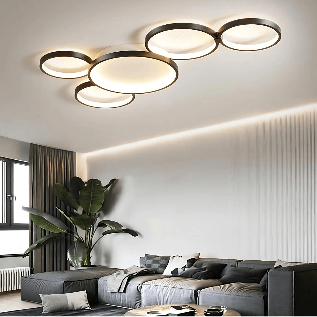 Loretto Modern 3 Renk Ledli Plafonyer Mimari Tasarım Plafonyer  Ledli Avize