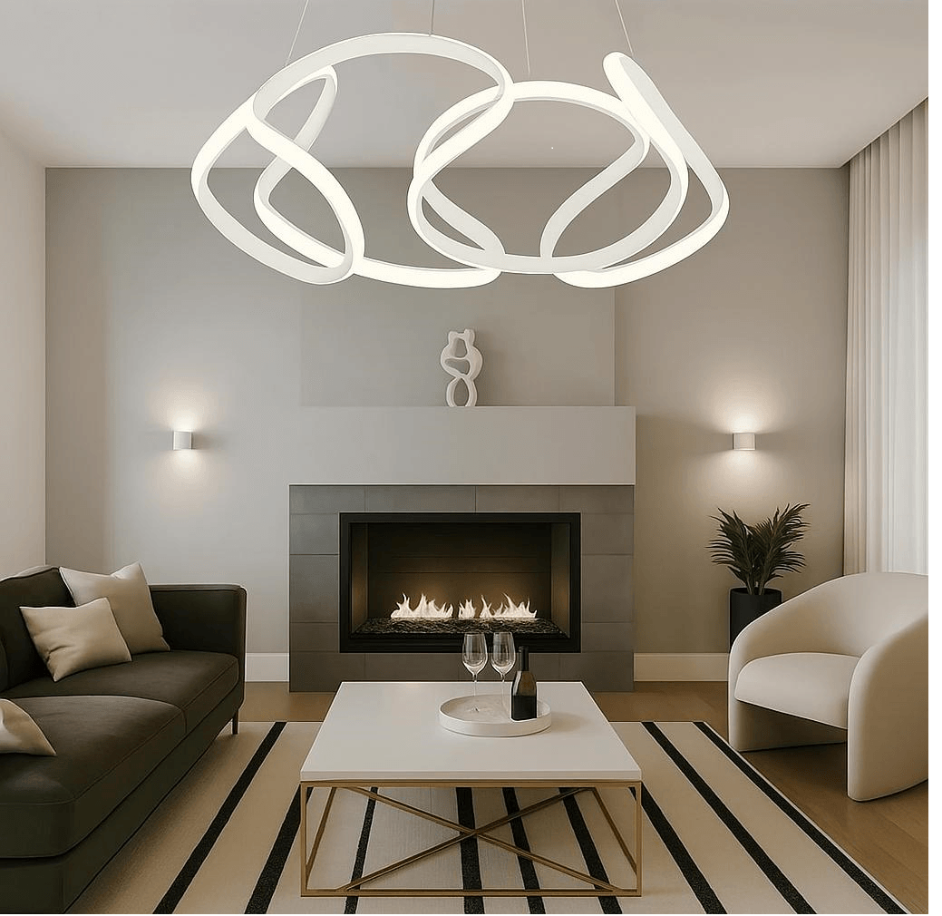 Artemis Beyaz Sarkık Power Beyaz Ledli Sarkık Ledli Avize Modern Led Avize