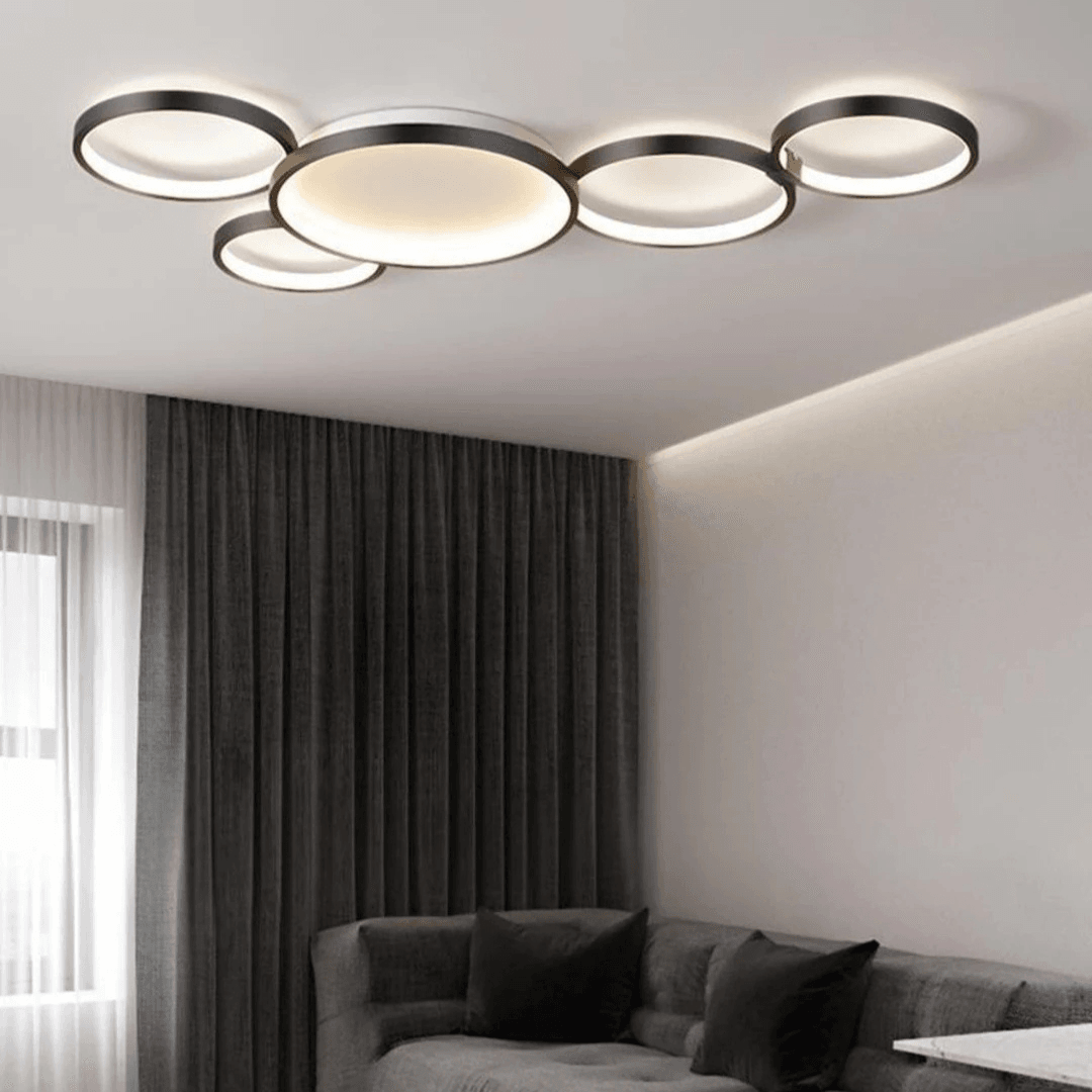 Loretto Modern 3 Renk Ledli Plafonyer Mimari Tasarım Plafonyer  Ledli Avize