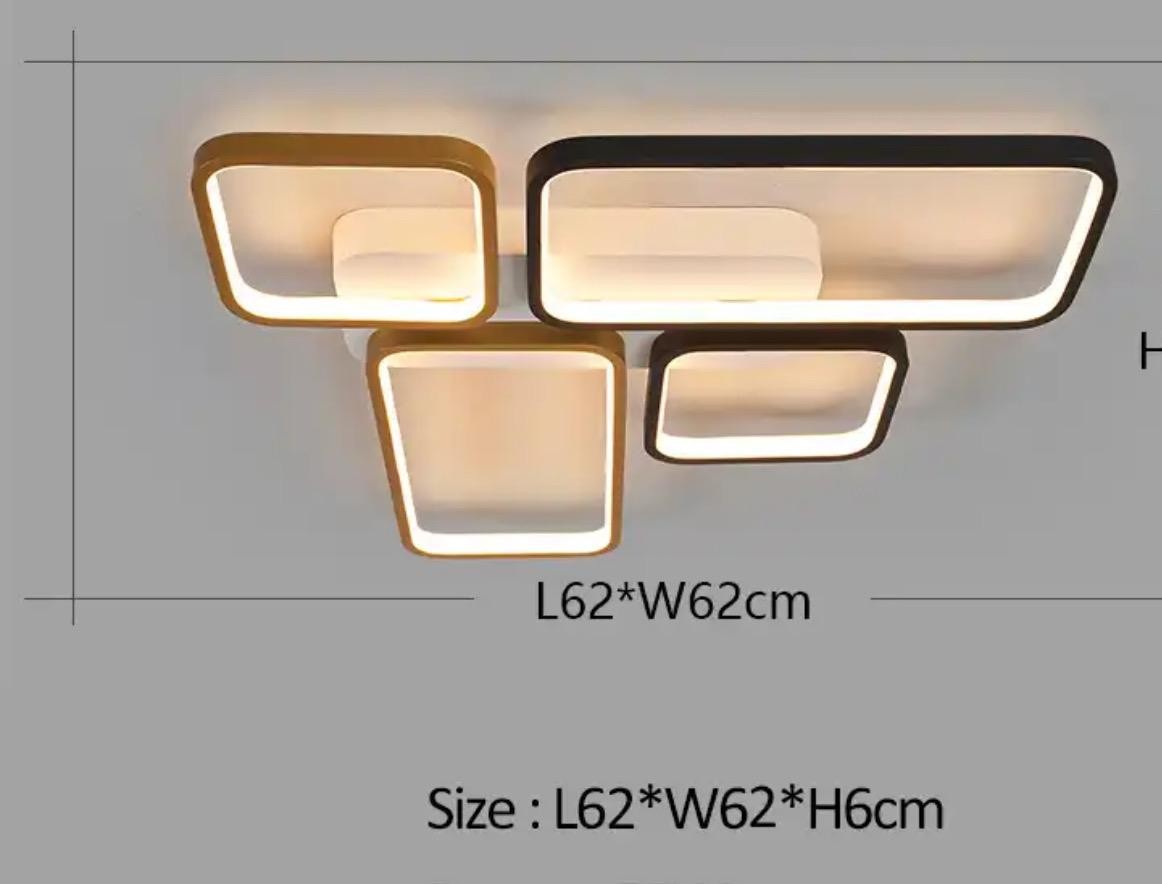 Toronto Mimari Tasarım 3 Renk Ledli Avize Plafonyer Modern Led Avize