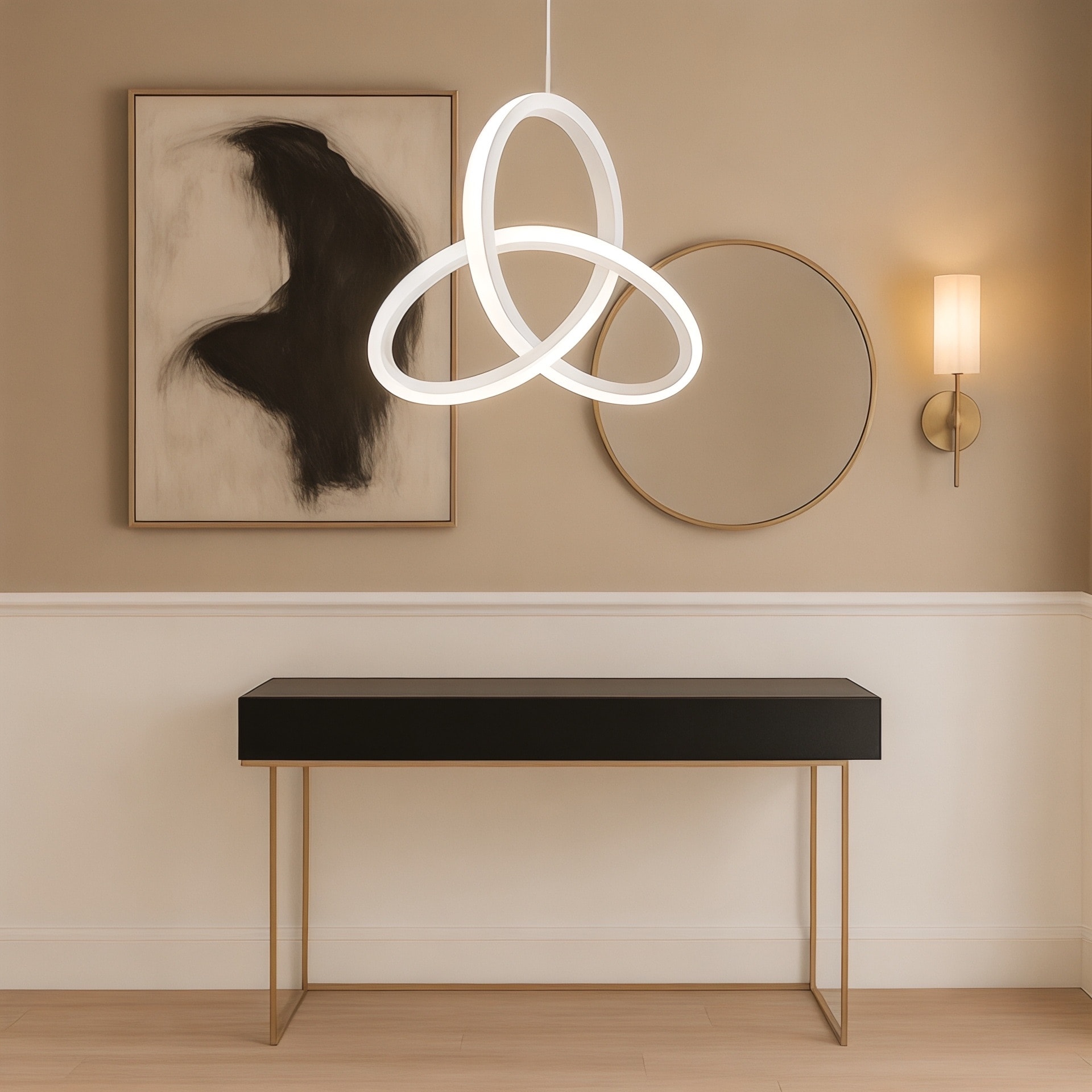 Asya Beyaz Modern Ultra Beyaz Ledli Sarkık Ledli Avize