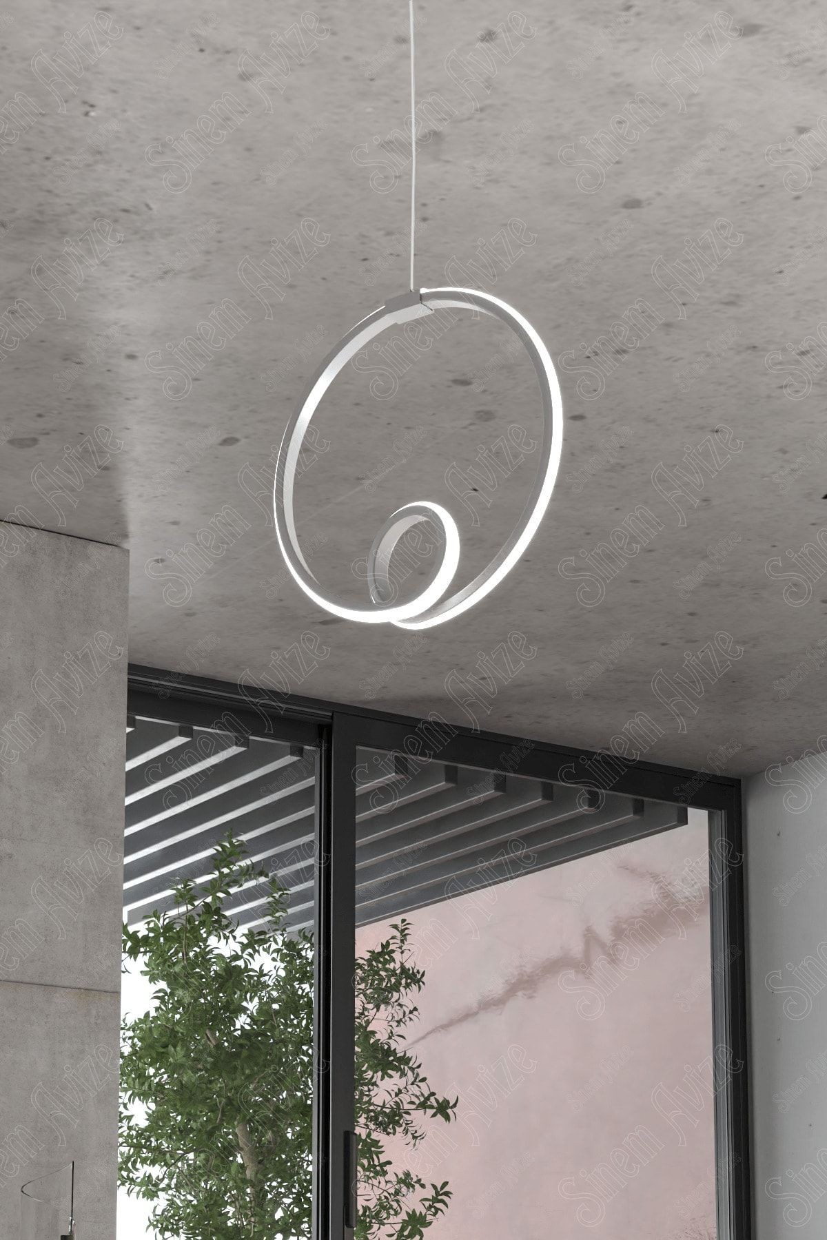 Orcen Beyaz Modern Ultra Süper Günışığı Ledli Avize