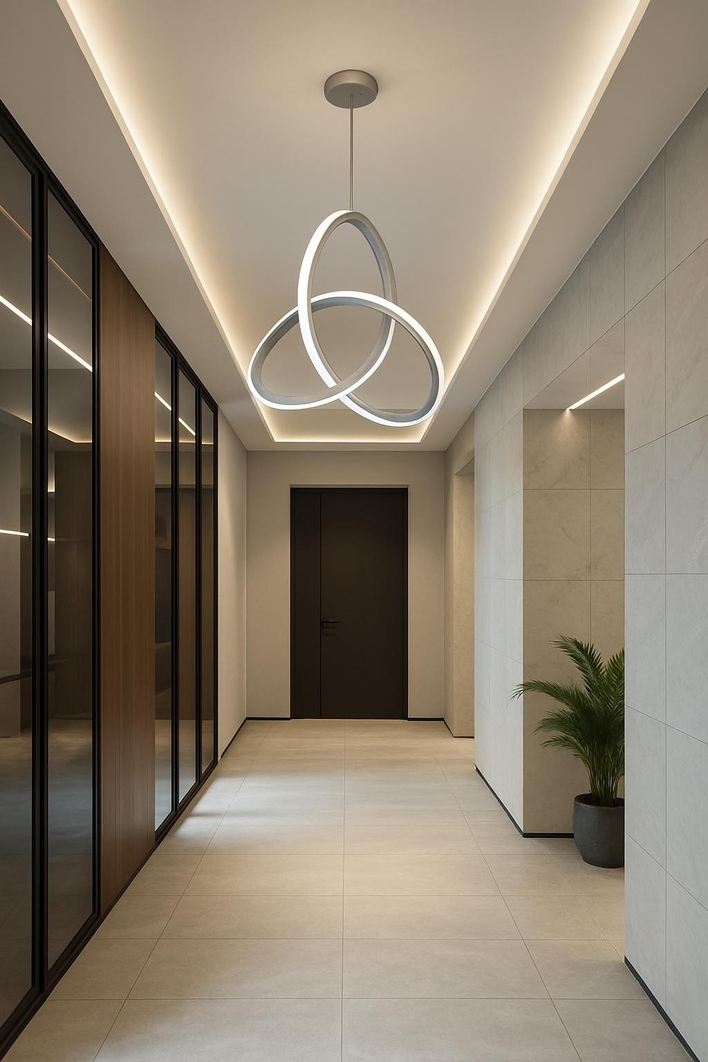 Asya Soft Gri Modern Ultra Beyaz Ledli Sarkık Ledli Avize Led Avize