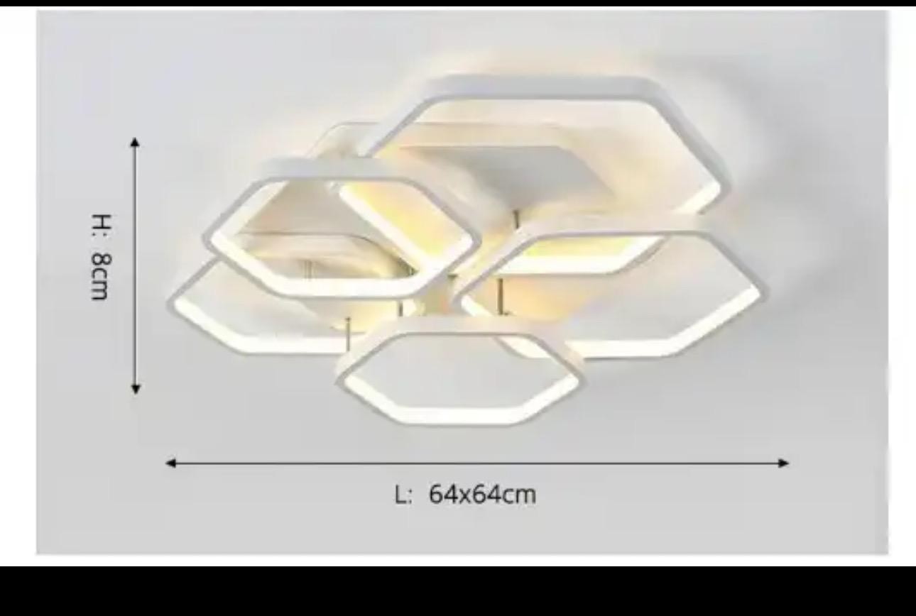 Cross Mimari Tasarım 5'Li 3 Renk Ledli Plafonyer Modern Ledli Avize  Led Avize