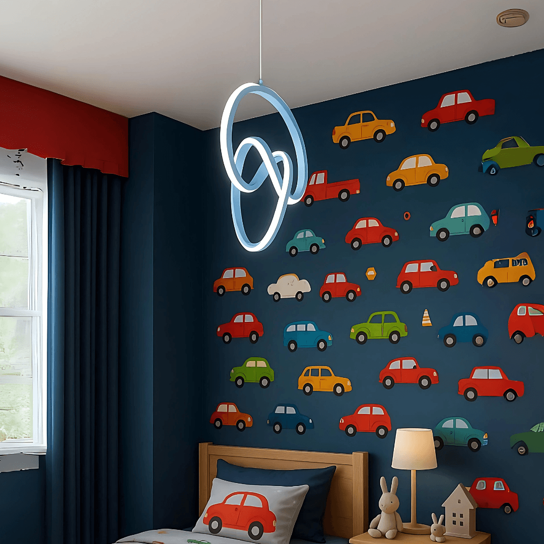 Trend Mavi Modern Ultra Süper Beyaz Ledli Avize Çocuk Odası Avizesi