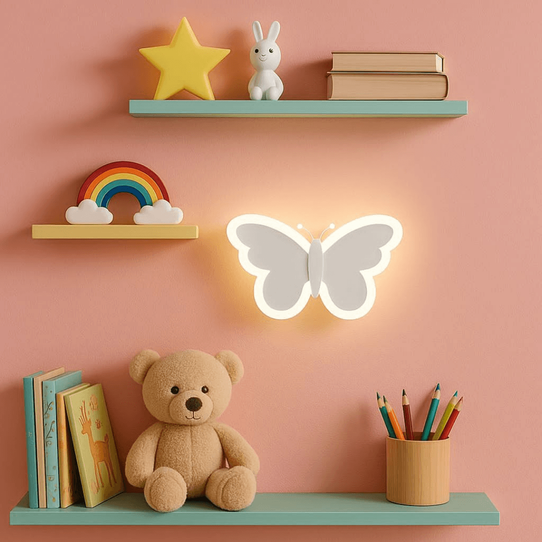 Butterfly Dekoratif 3 Renk Ledli Modern Ledli Aplik