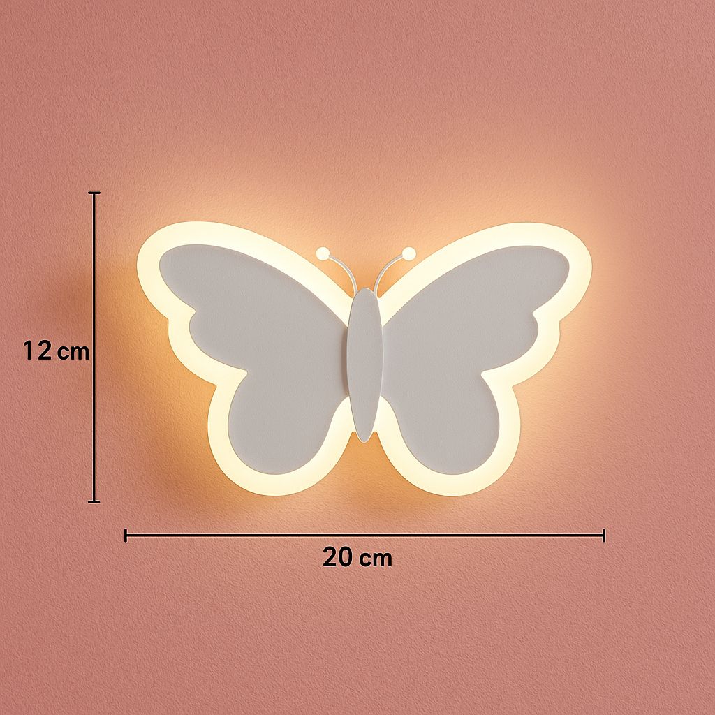 Butterfly Dekoratif 3 Renk Ledli Modern Ledli Aplik