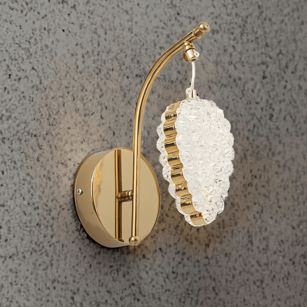 SNM2090 Gold 3 Renk Ledli Lüks Modern Sarkık Tekli Ledli Aplik