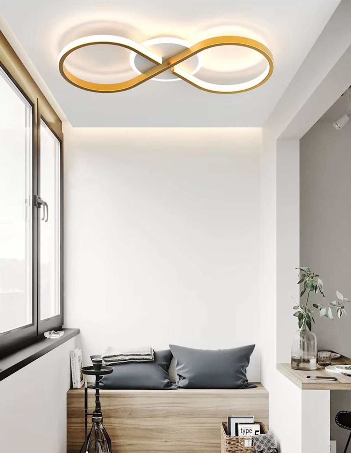 Belda Modern 3 Renk Ledli Mimari Tasarım Plafonyer Ledli Avize Led Avize