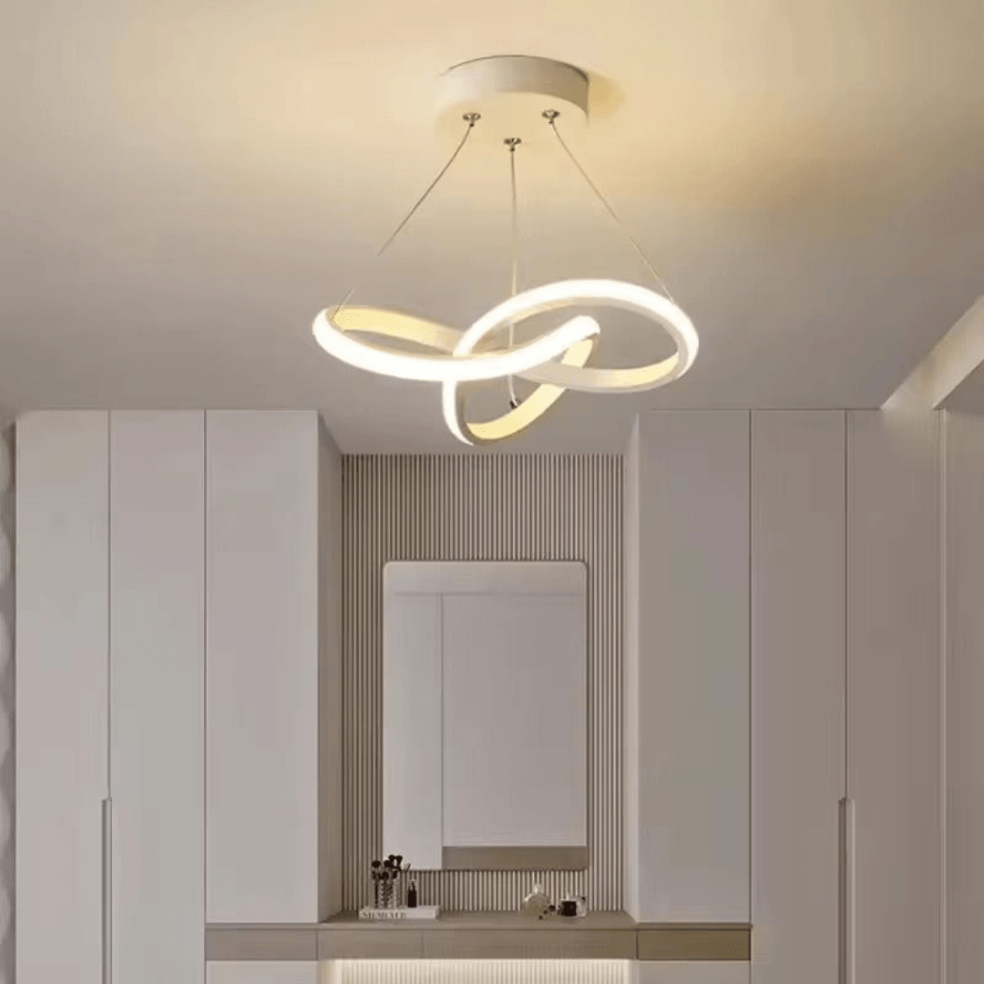 Aura Beyaz Ultra Power Beyaz Ledli Avize Sarkıt Tekli Avize