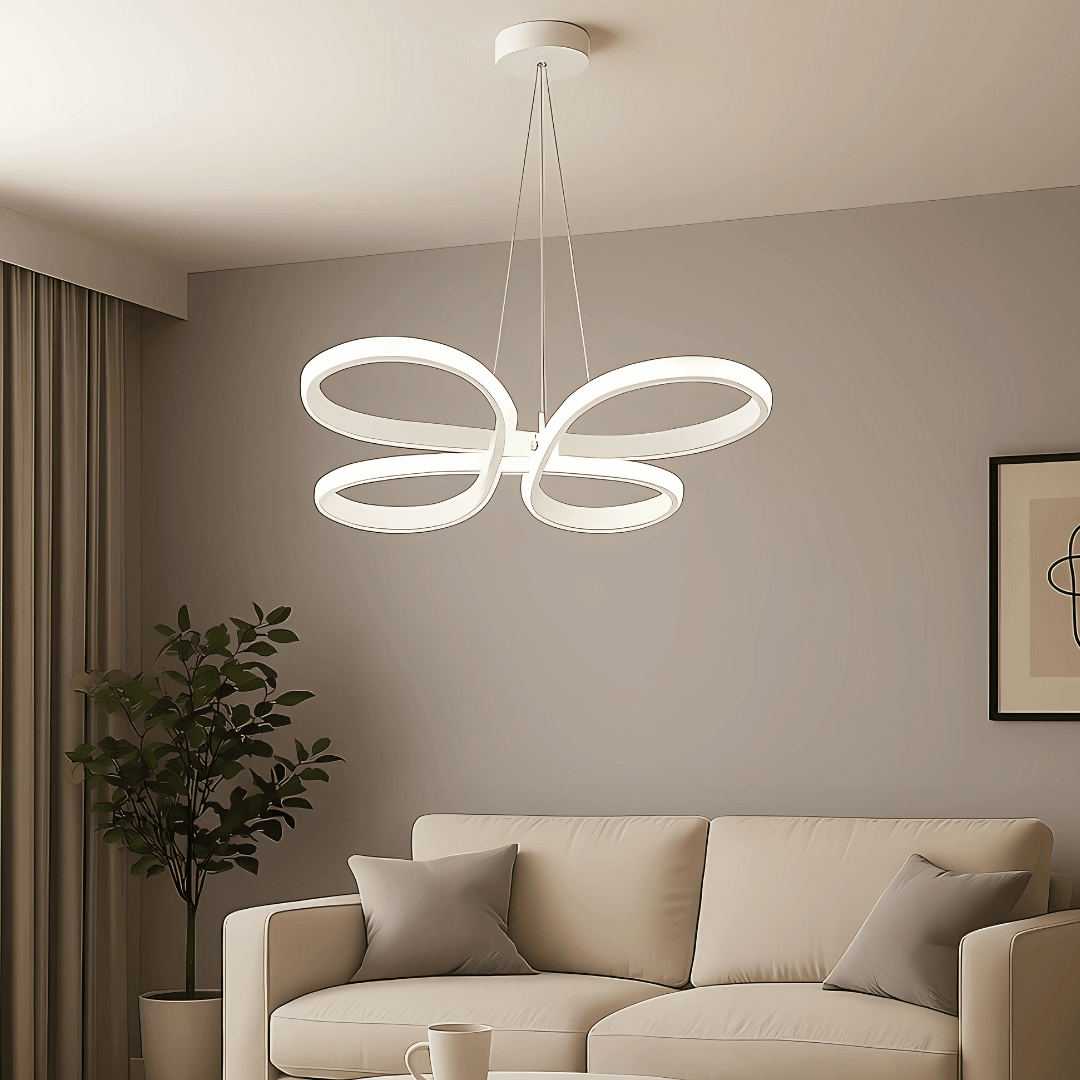 Bohem Beyaz Sarkık 3 Renk Ledli Avize Modern Led Avize