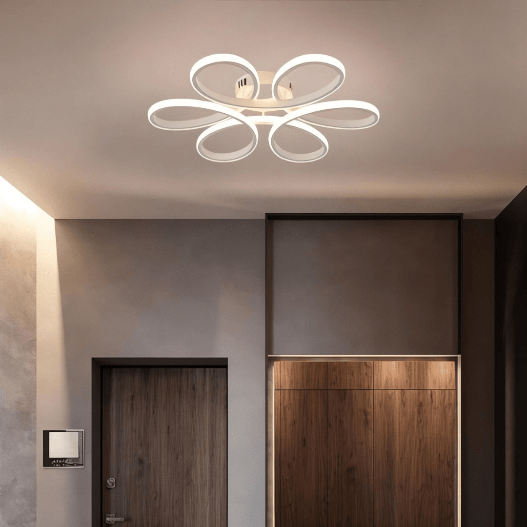 Papatya Modern Beyaz Plafonyer Ultra Power Beyaz Ledli Avize - Çap 40 cm 