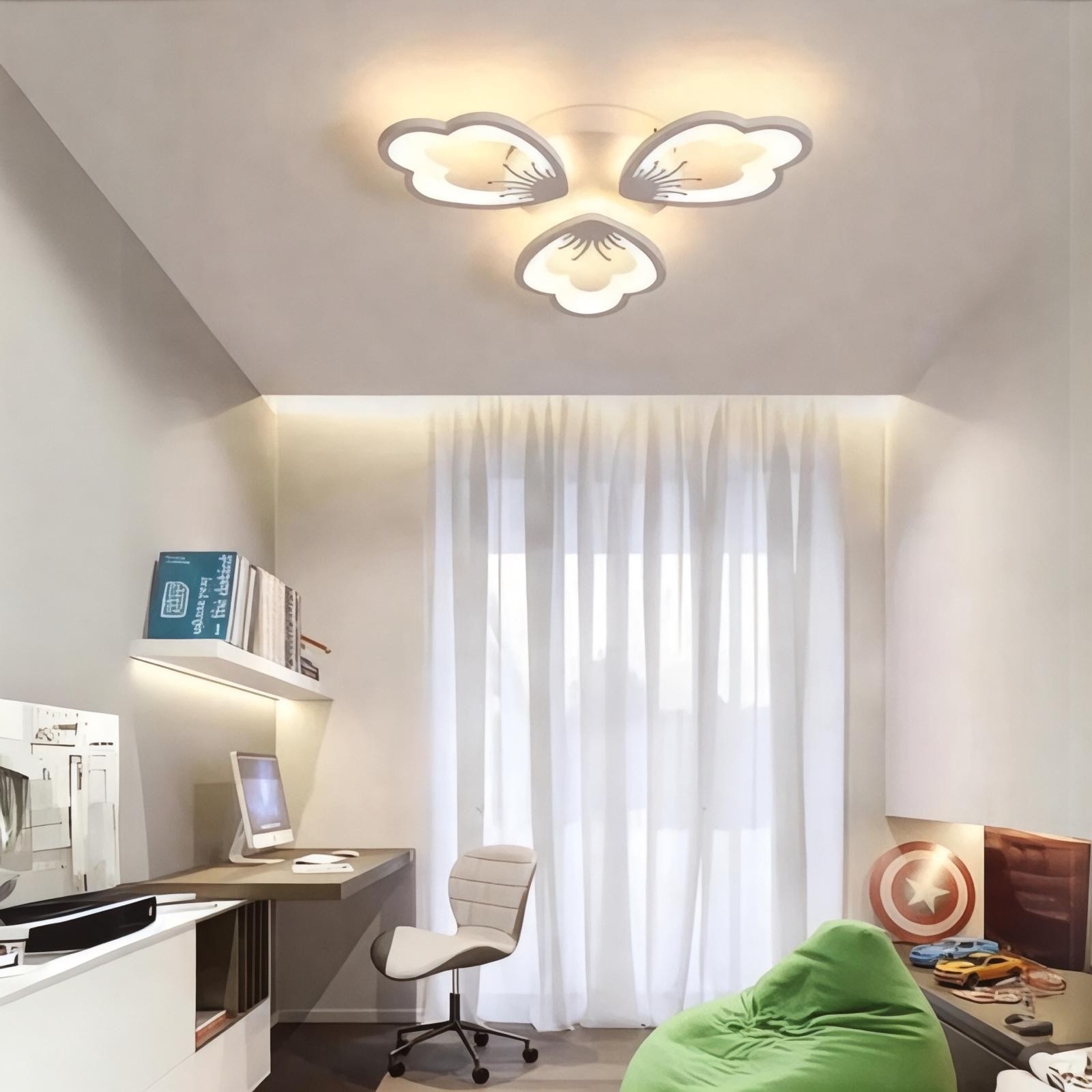 MS17005-3 Beyaz Plafonyer Lüks Modern 3'LÜ Günışığı Ledli Avize